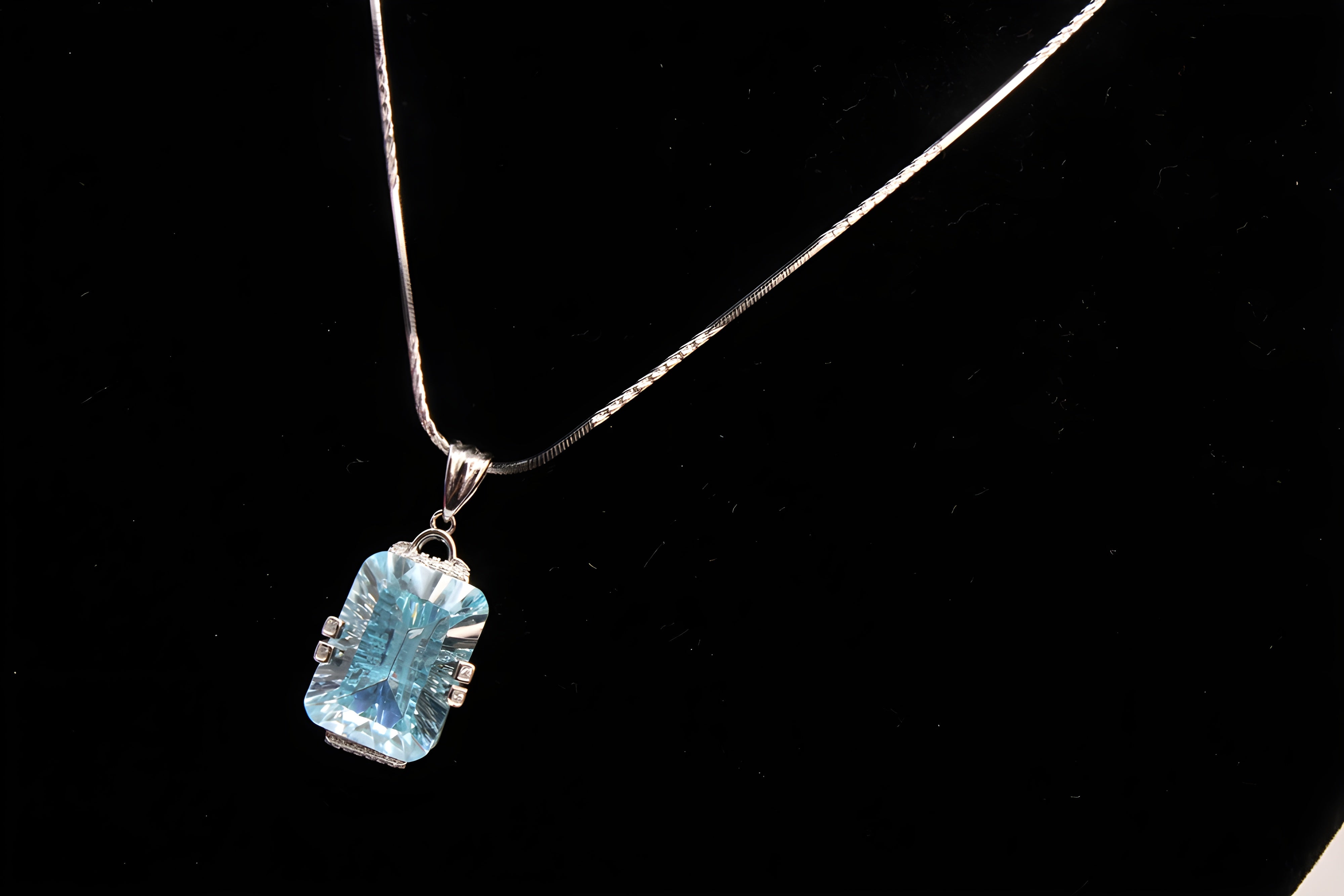 Sterling Silver Radiant Prism Pendant