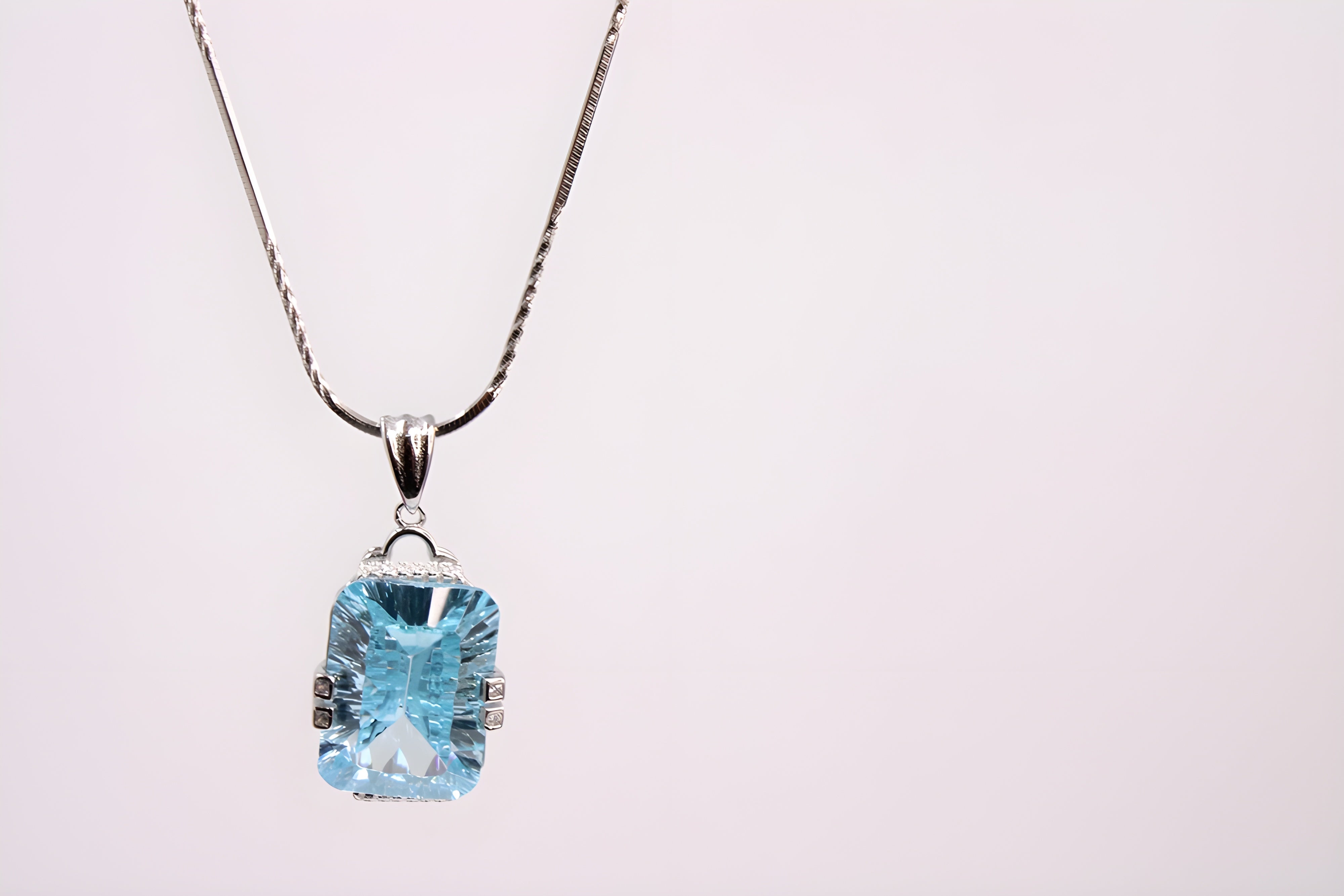 Sterling Silver Radiant Prism Pendant