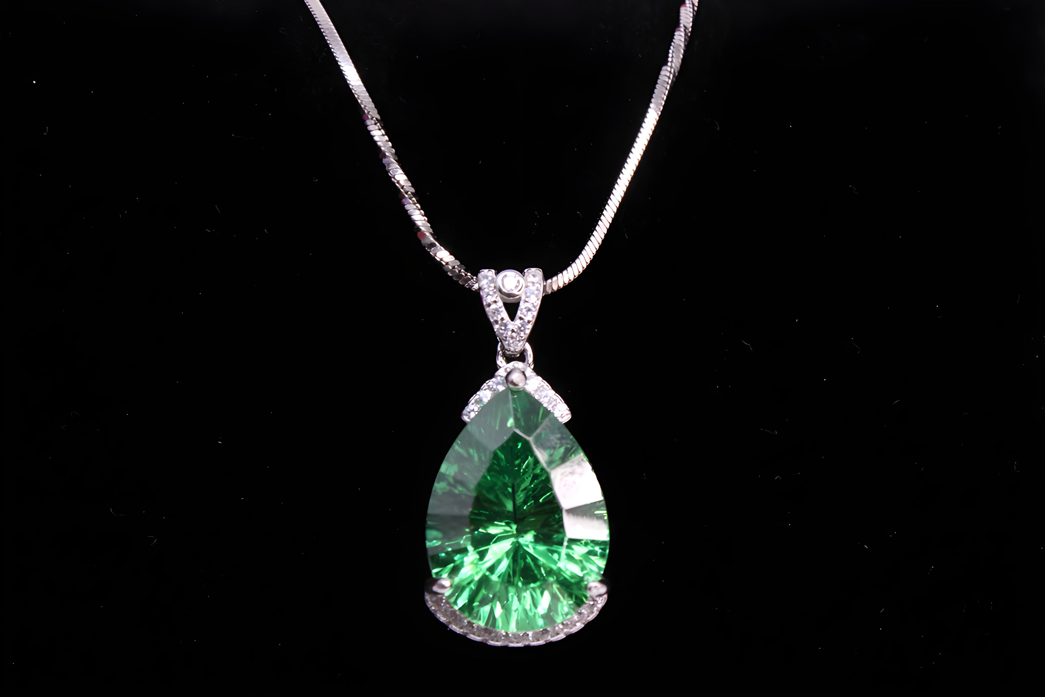 Sterling Silver Enchanted Emerald Pendant