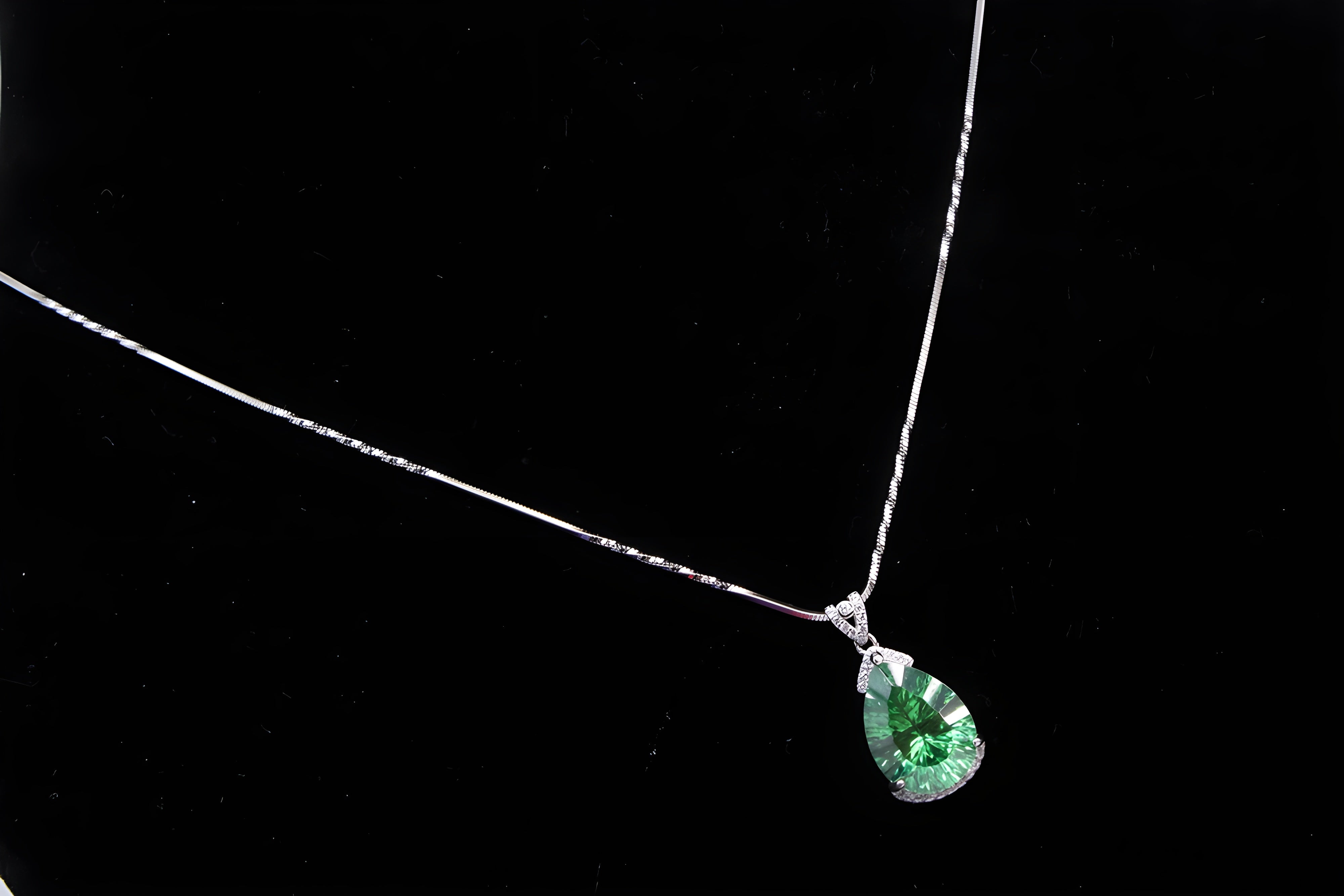Sterling Silver Enchanted Emerald Pendant