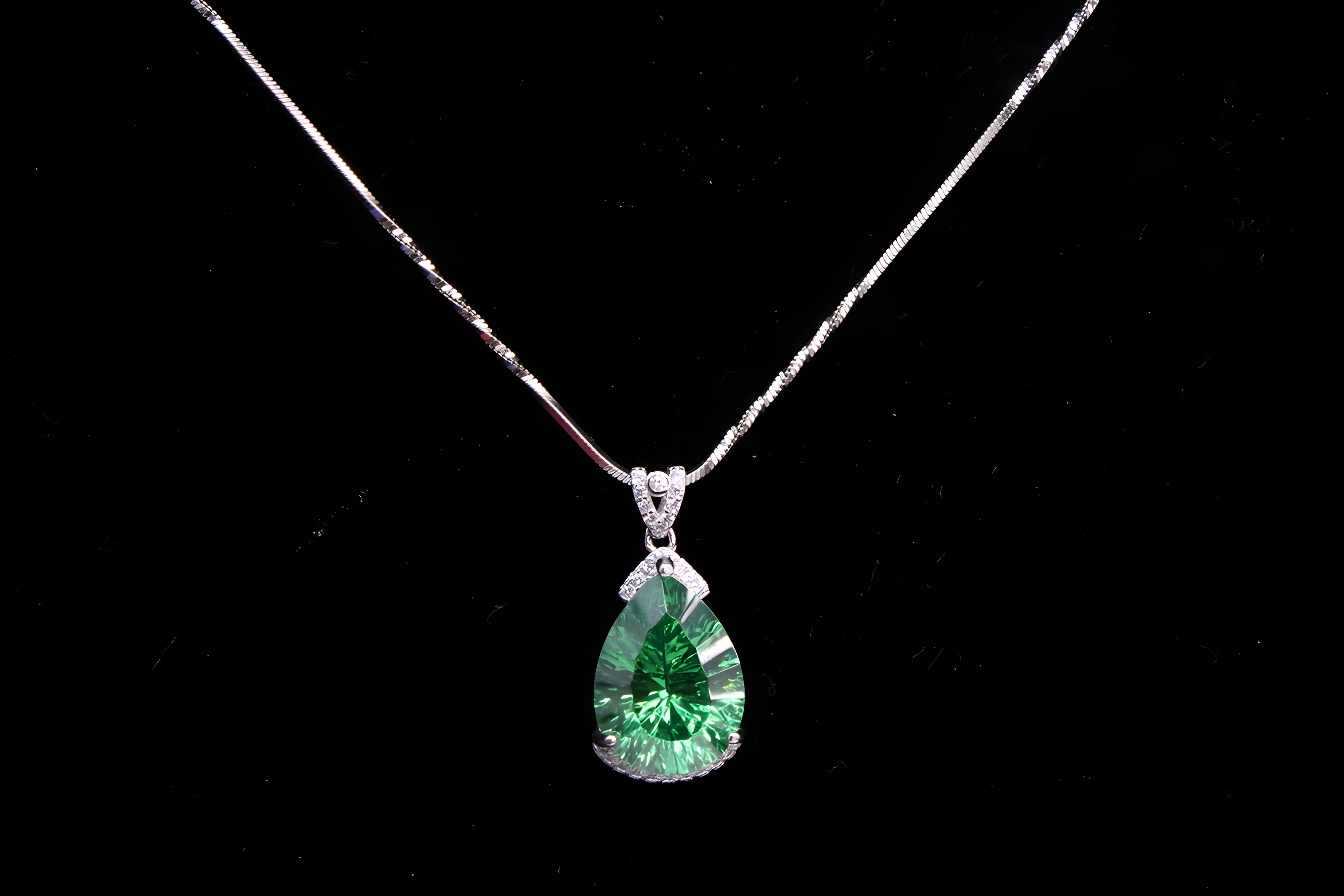 Sterling Silver Enchanted Emerald Pendant