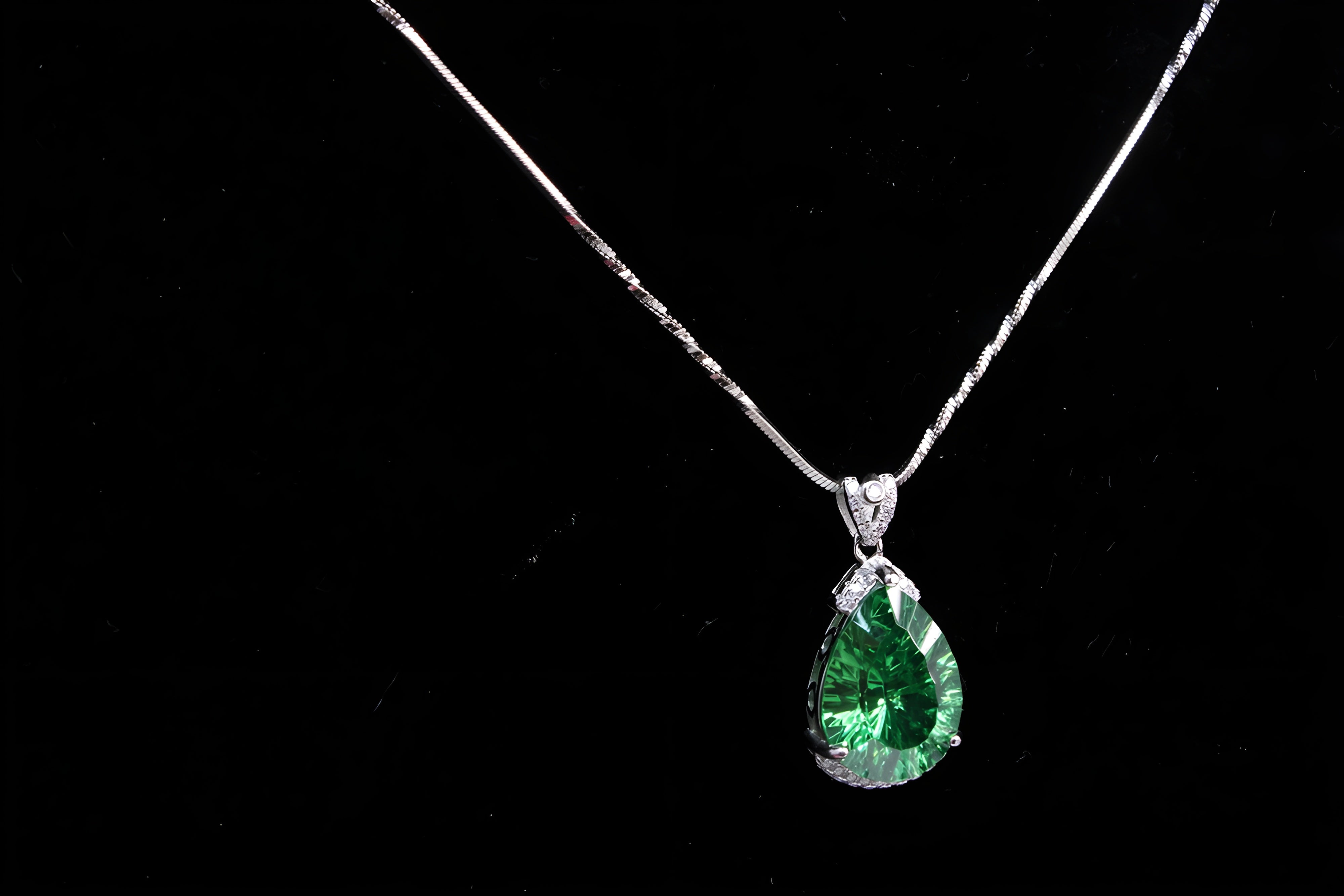 Sterling Silver Enchanted Emerald Pendant