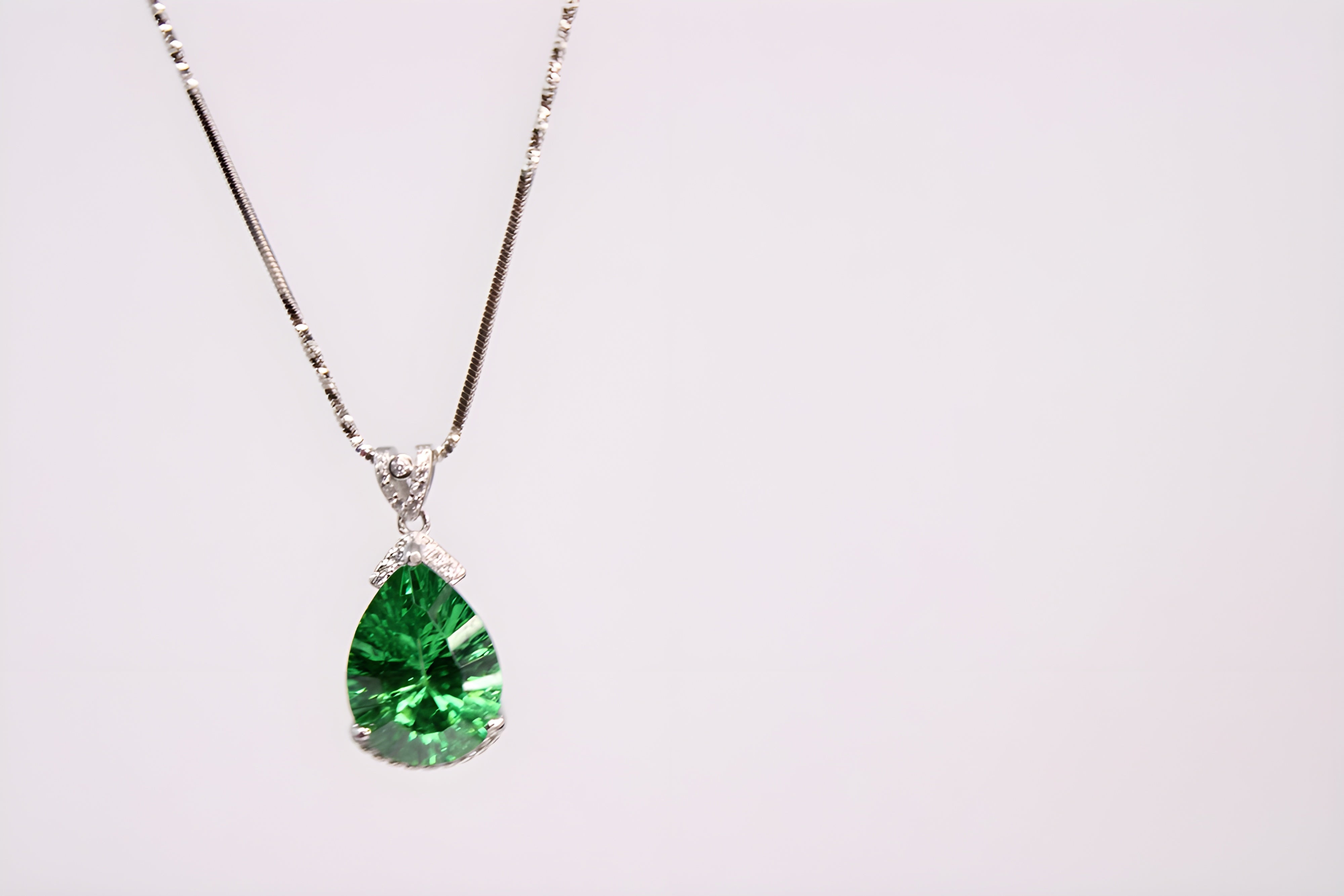 Sterling Silver Enchanted Emerald Pendant