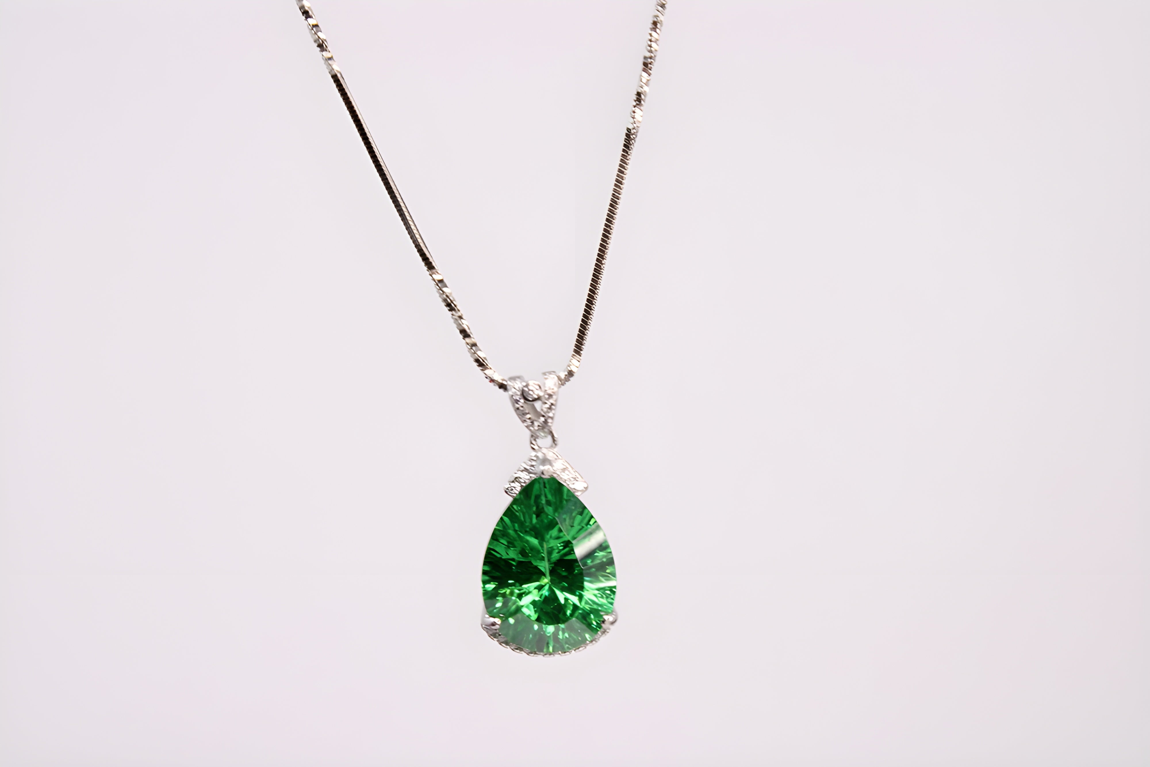 Sterling Silver Enchanted Emerald Pendant