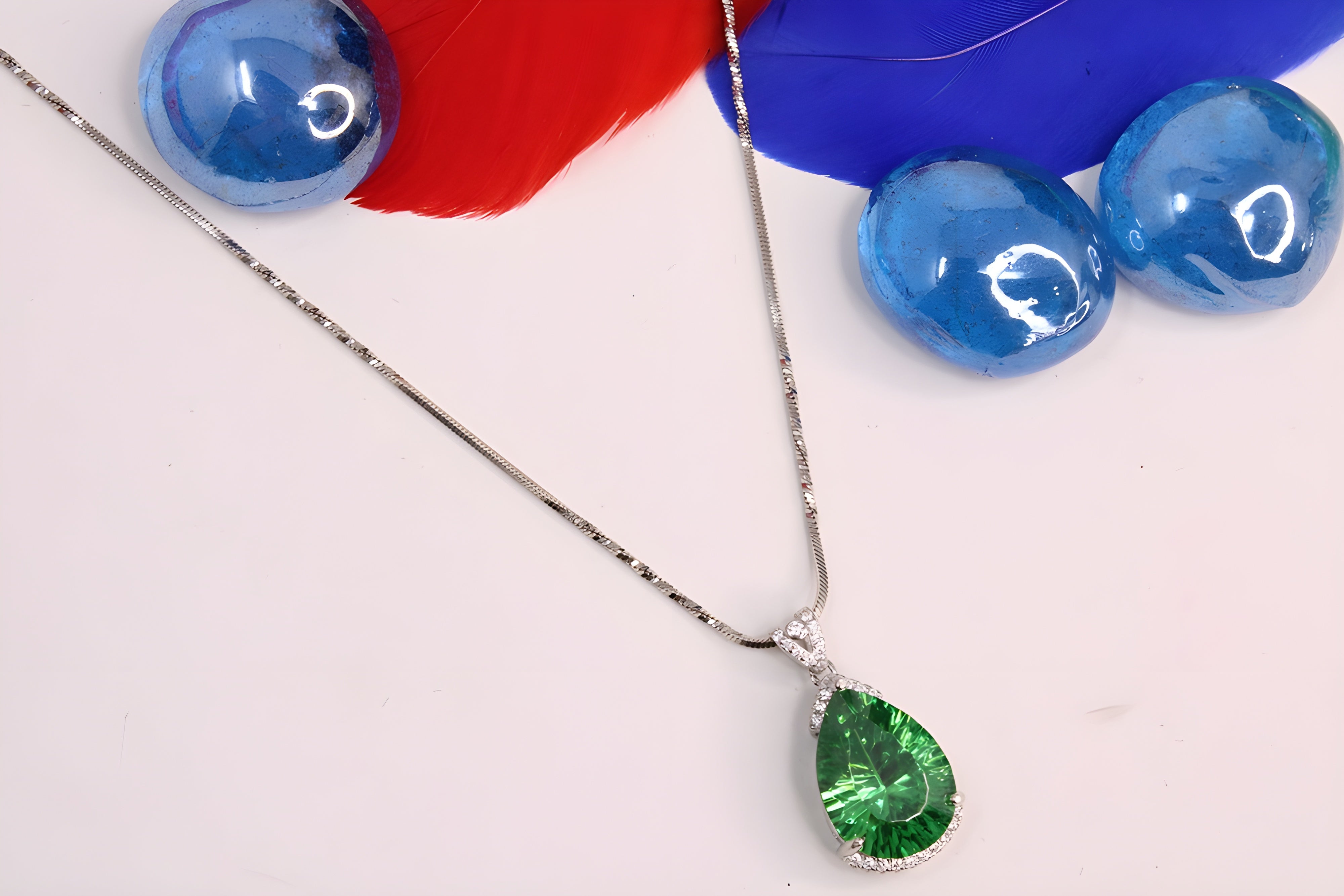 Sterling Silver Enchanted Emerald Pendant