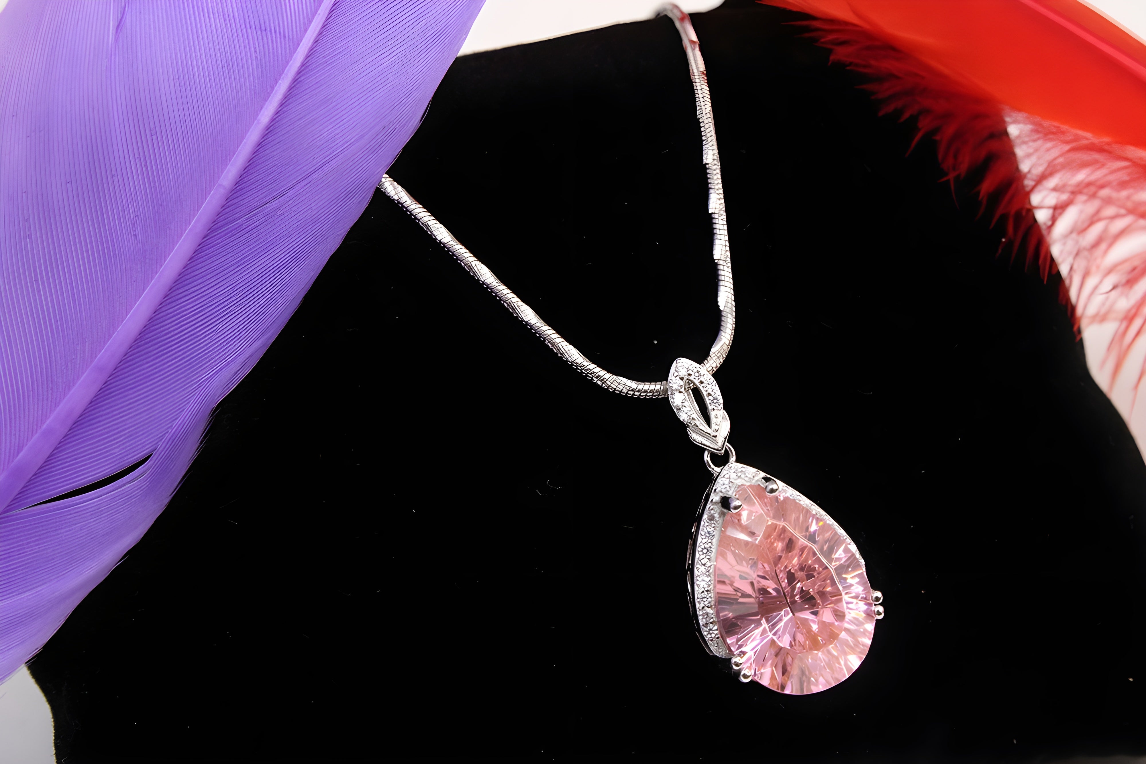 Sterling Silver Blushing Petal Pendant
