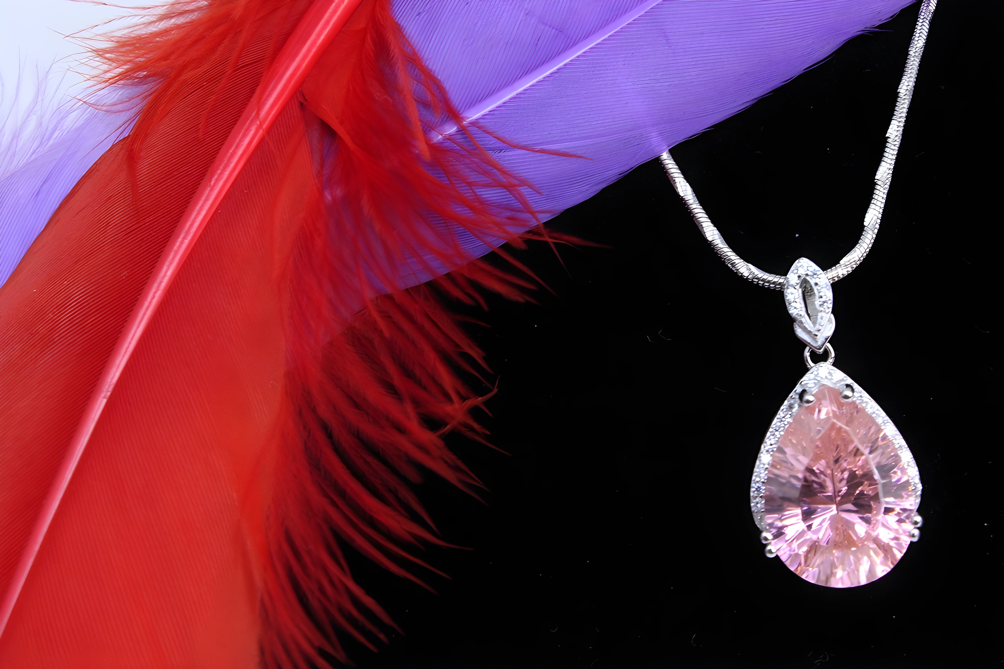 Sterling Silver Blushing Petal Pendant