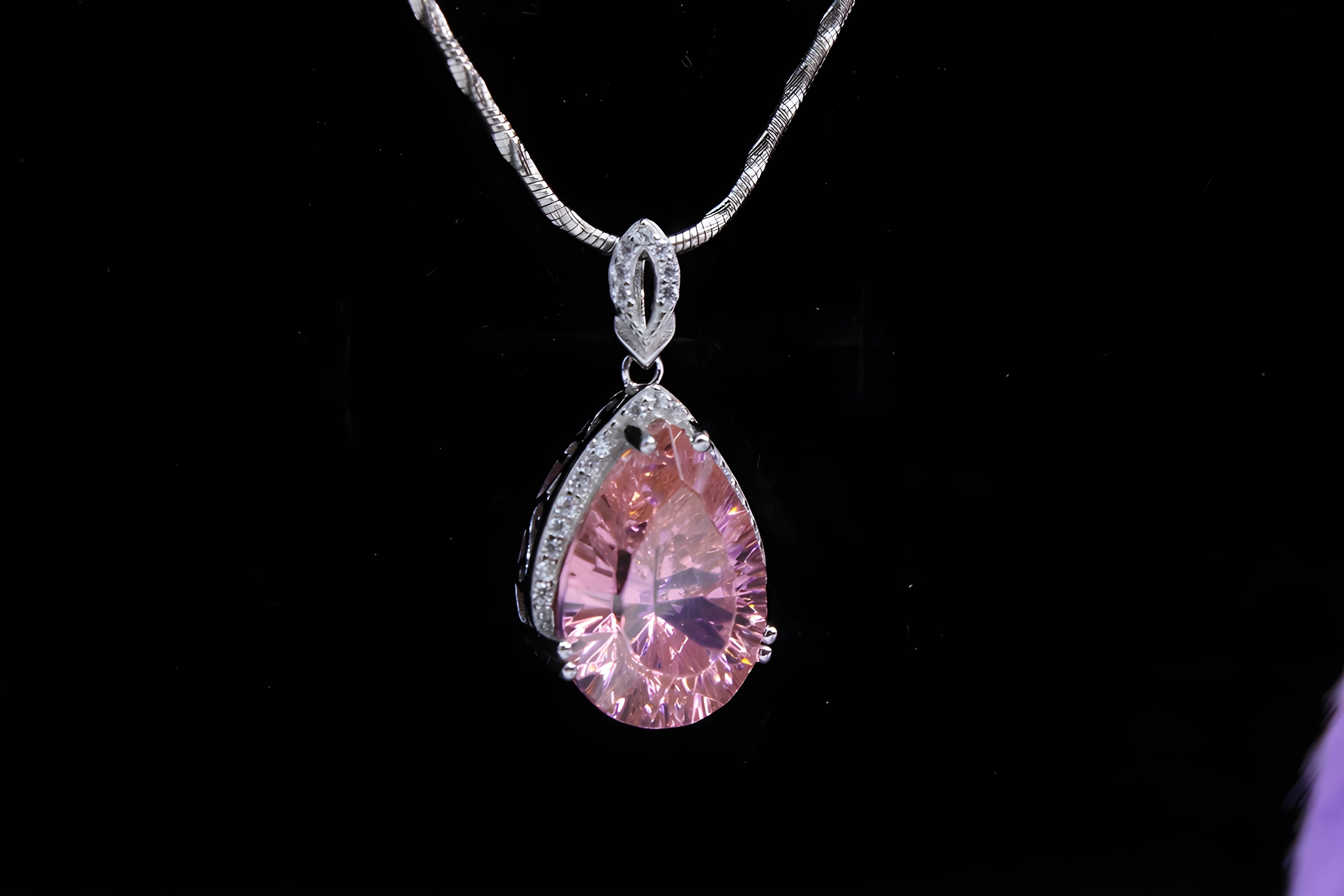 Sterling Silver Blushing Petal Pendant