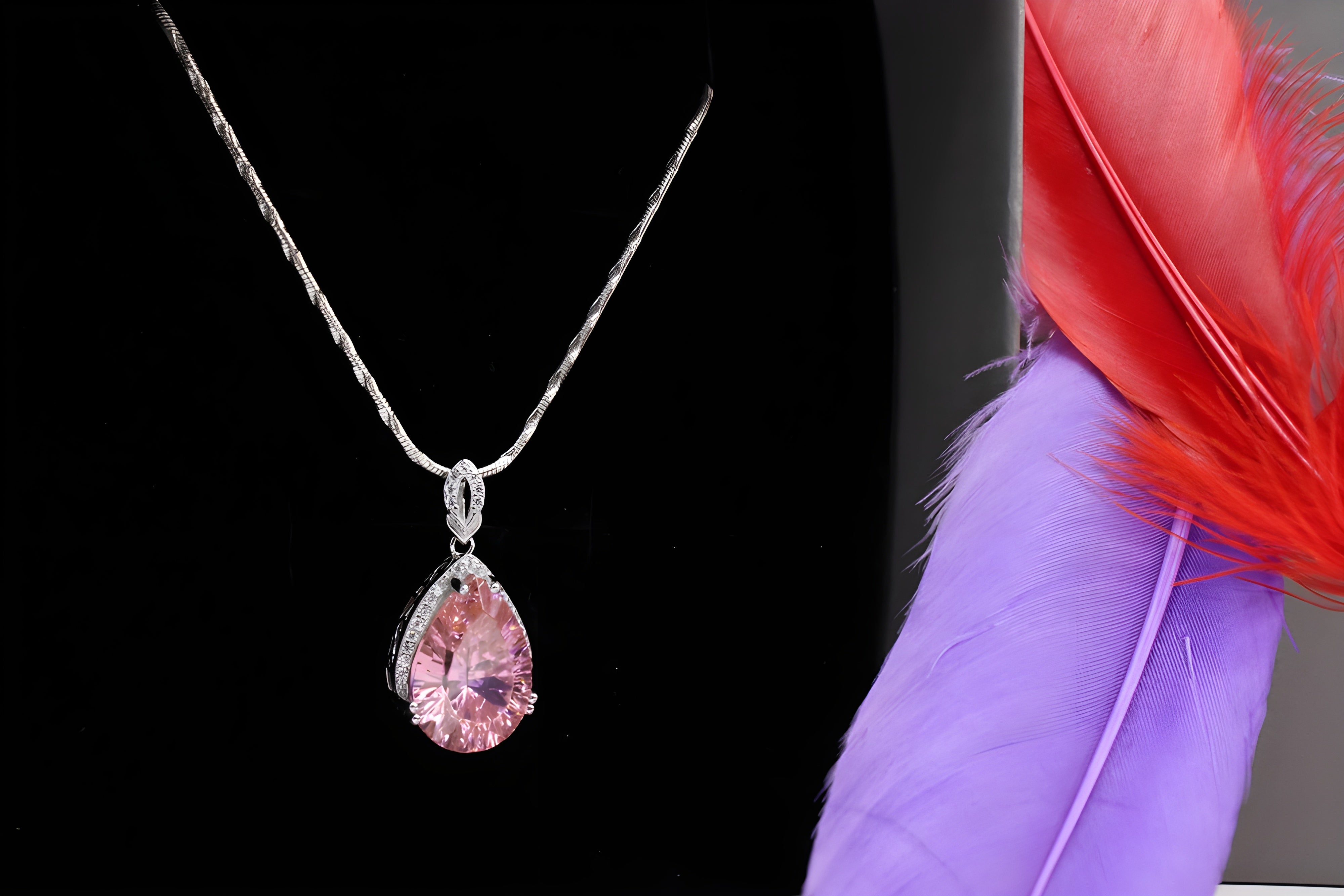 Sterling Silver Blushing Petal Pendant