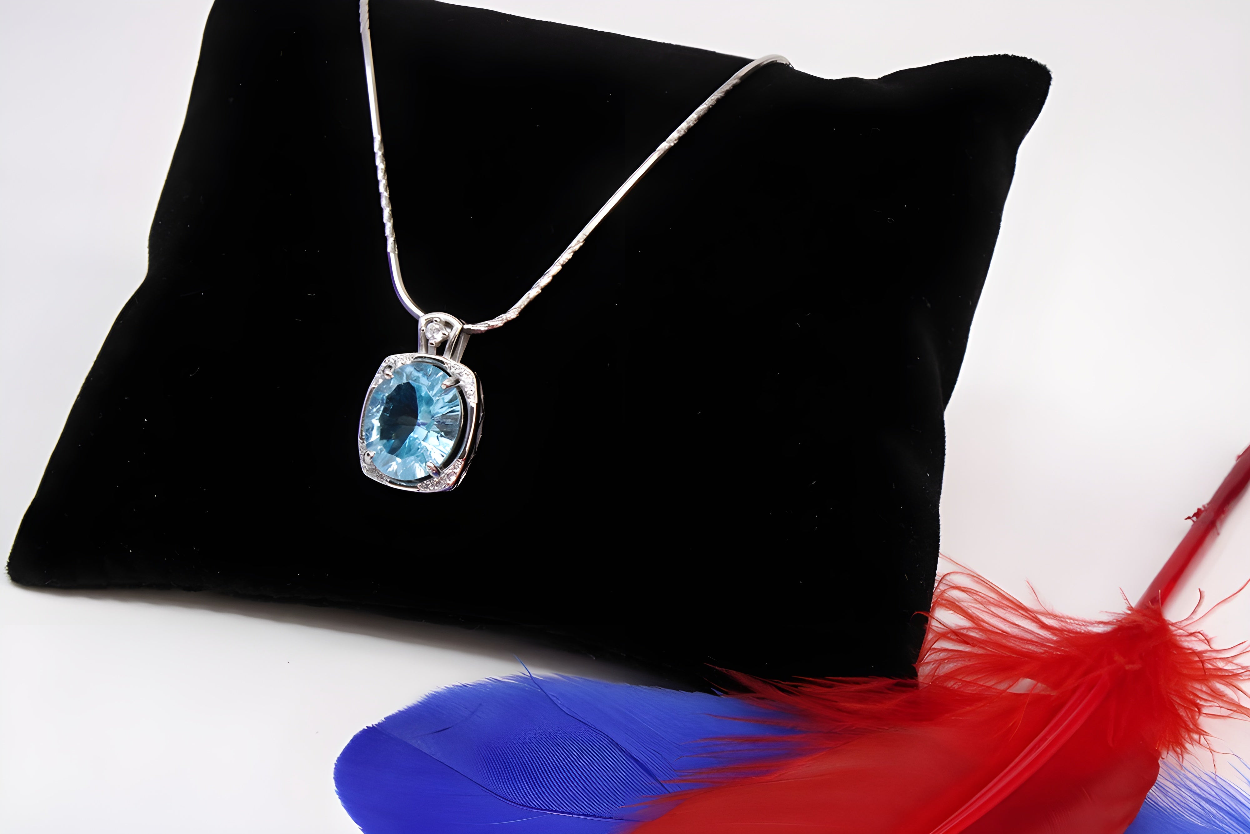 Azure Elegance Sterling Silver Pendant
