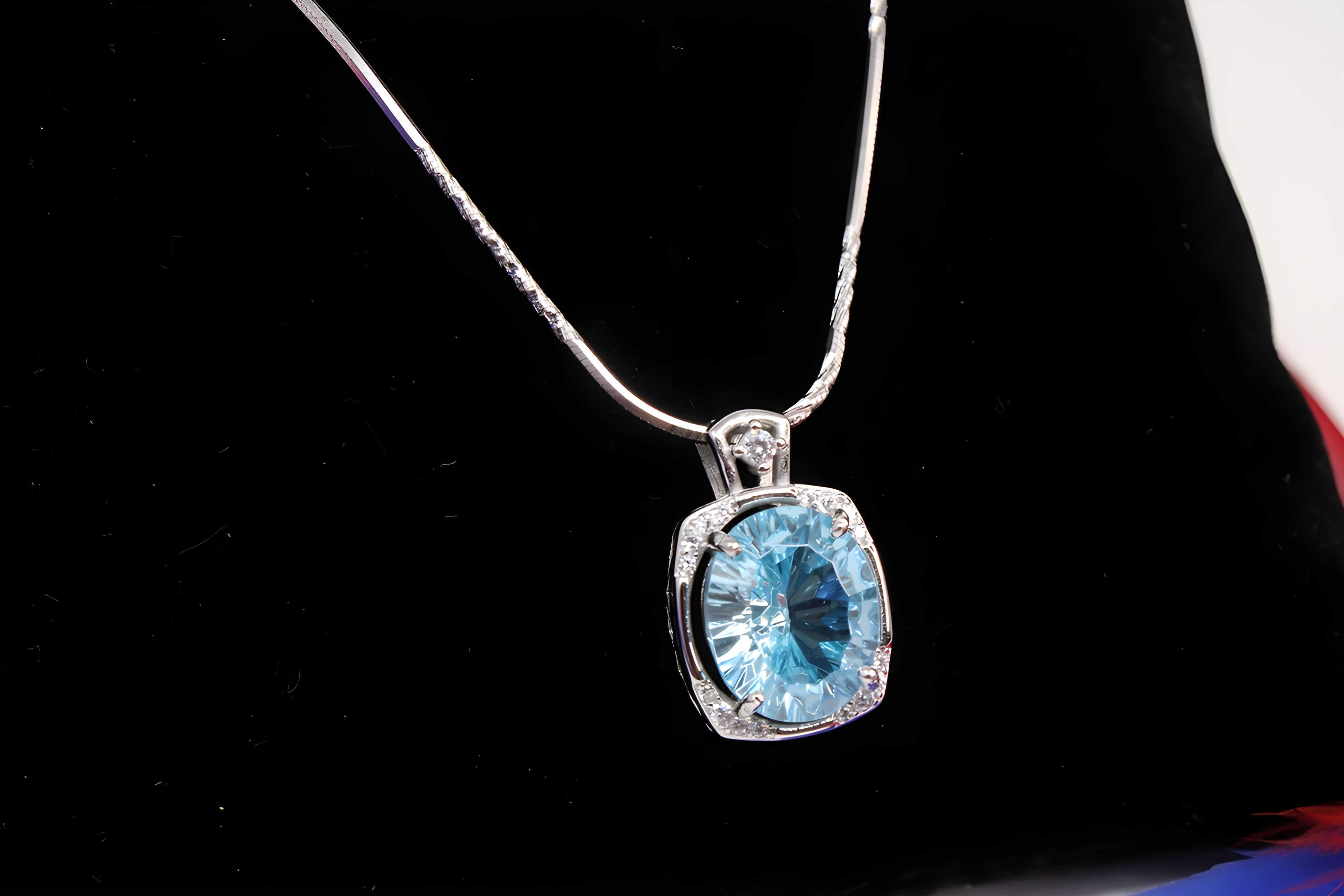 Azure Elegance Sterling Silver Pendant