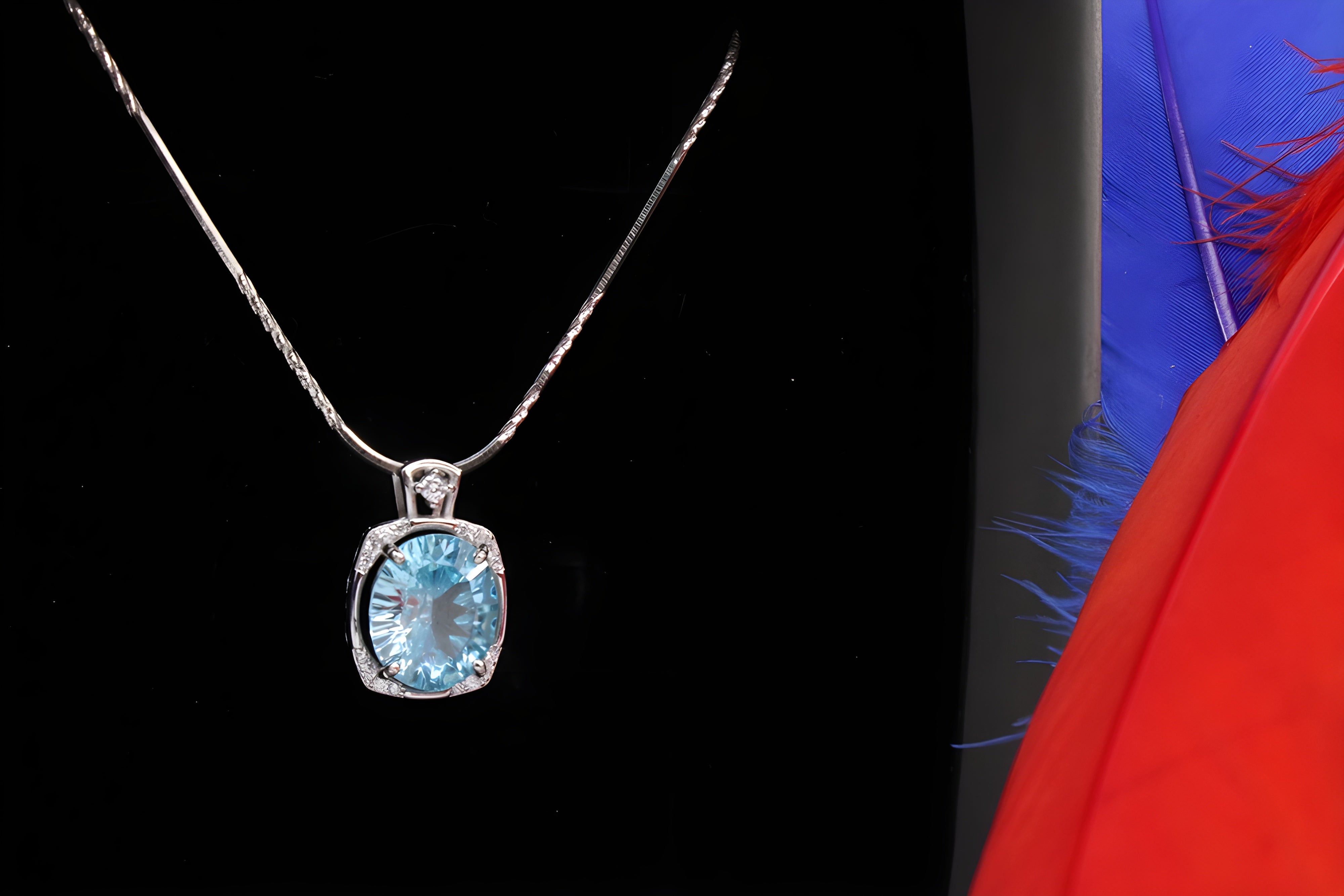 Azure Elegance Sterling Silver Pendant