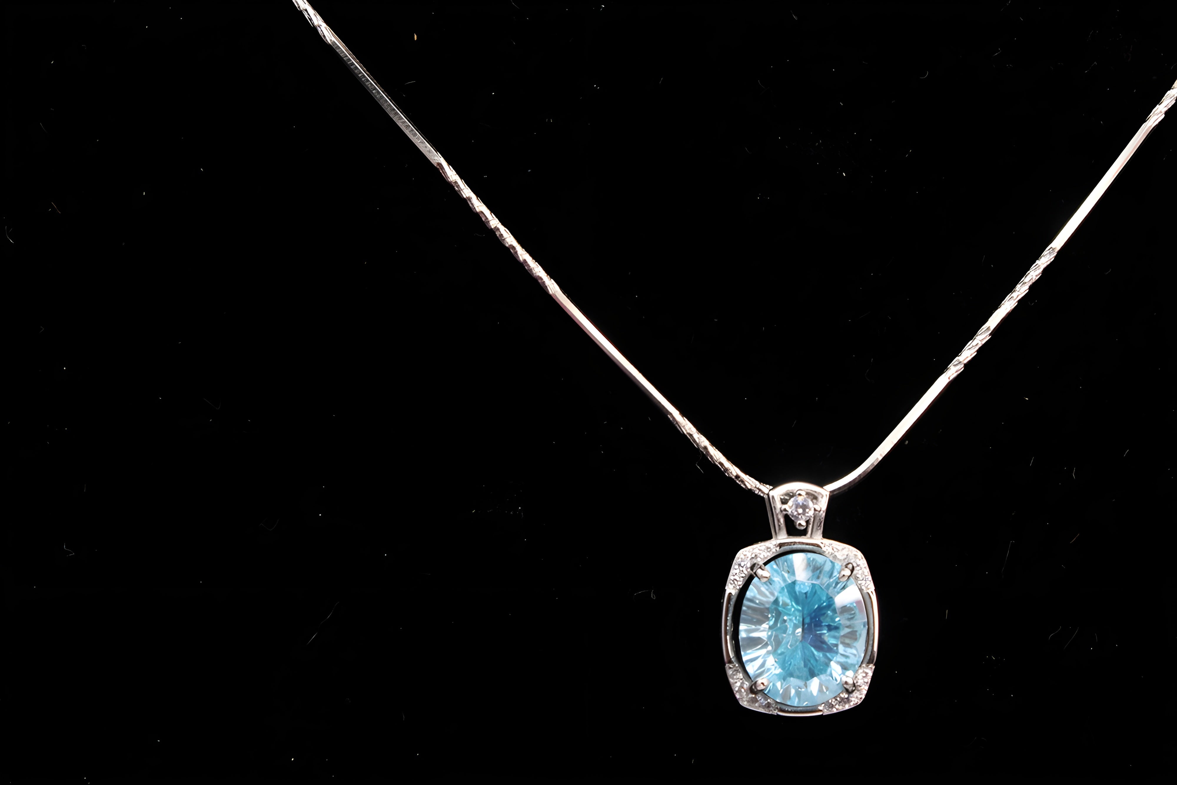 Azure Elegance Sterling Silver Pendant