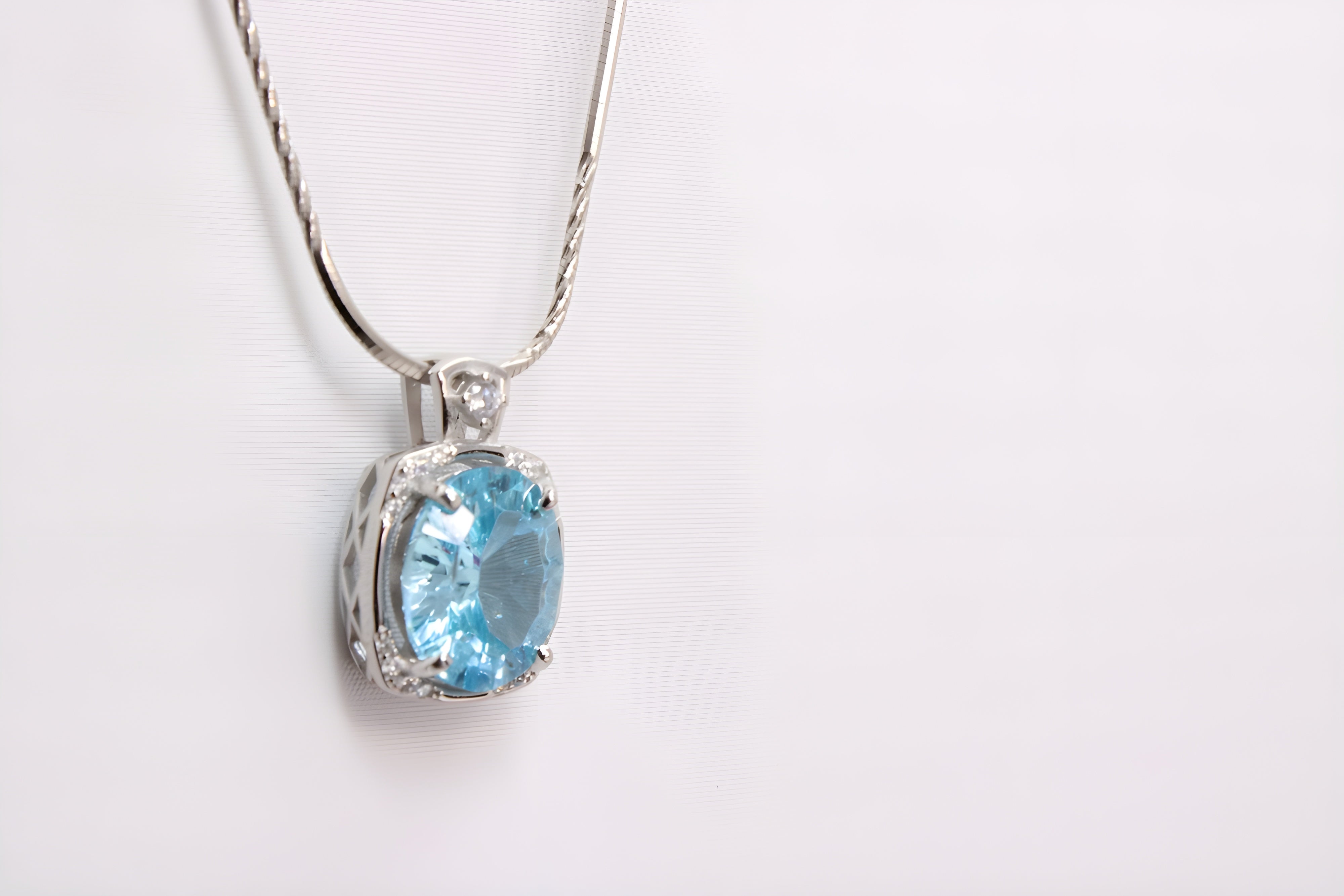 Azure Elegance Sterling Silver Pendant