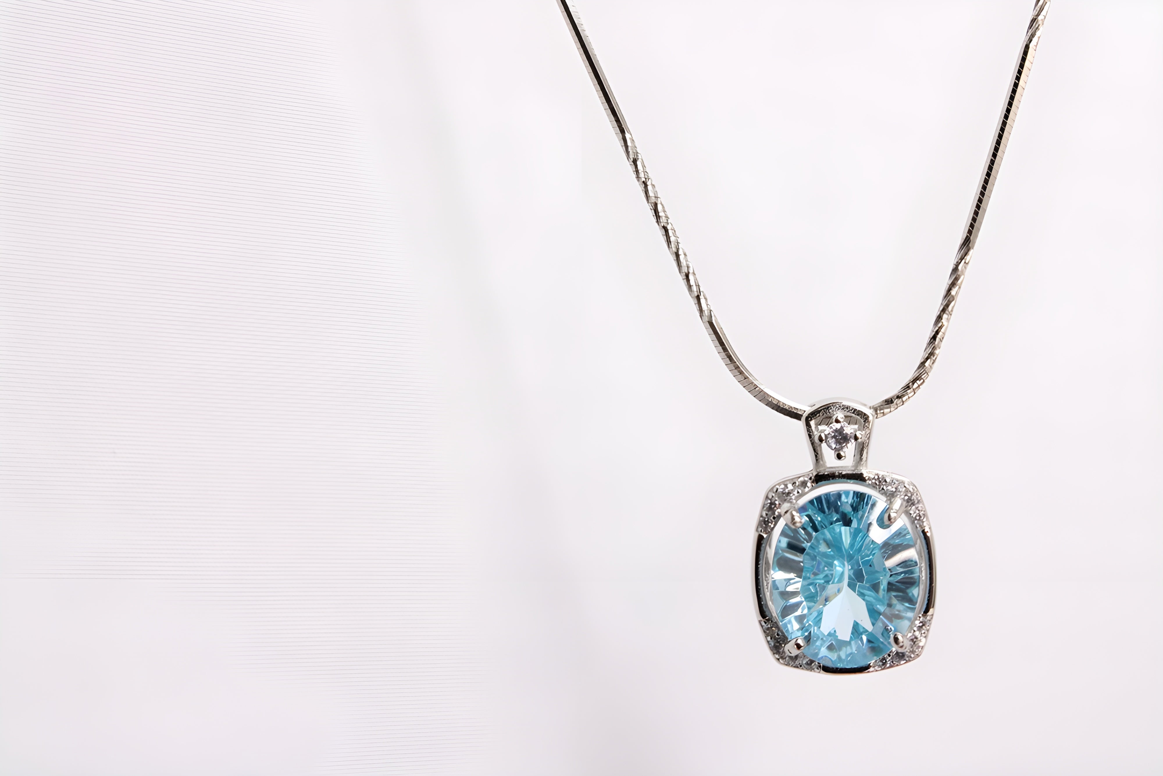 Azure Elegance Sterling Silver Pendant