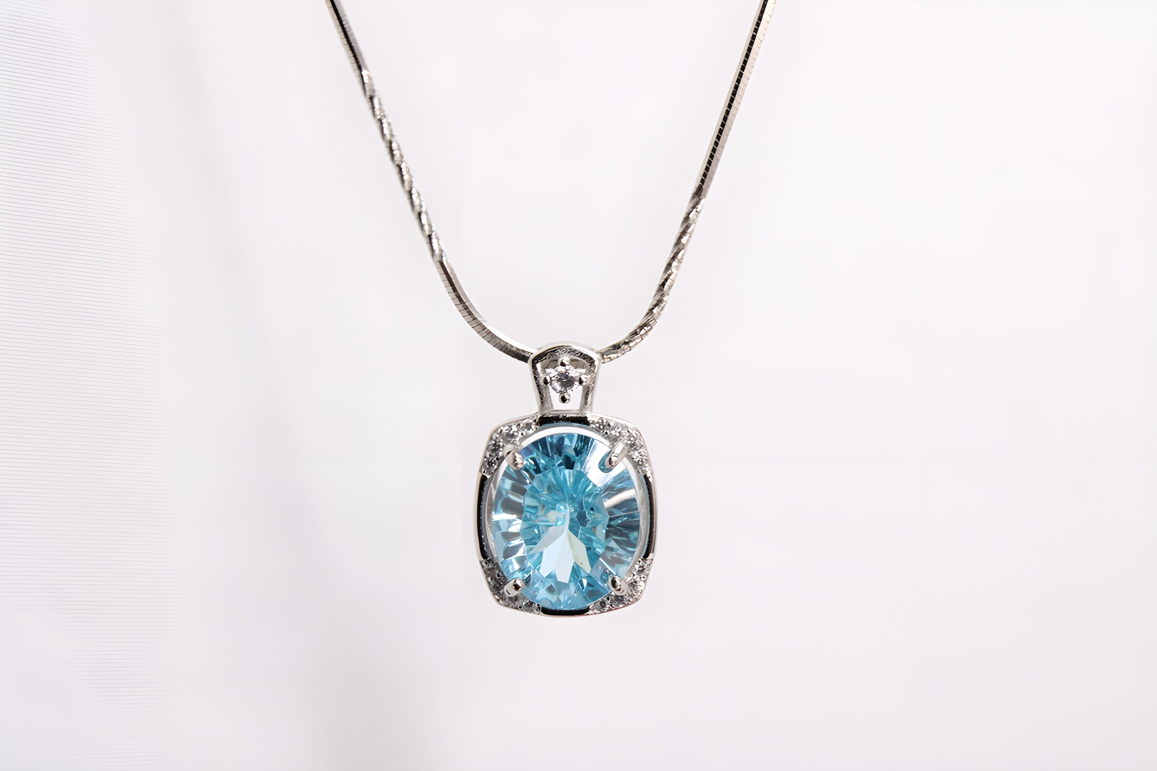 Azure Elegance Sterling Silver Pendant