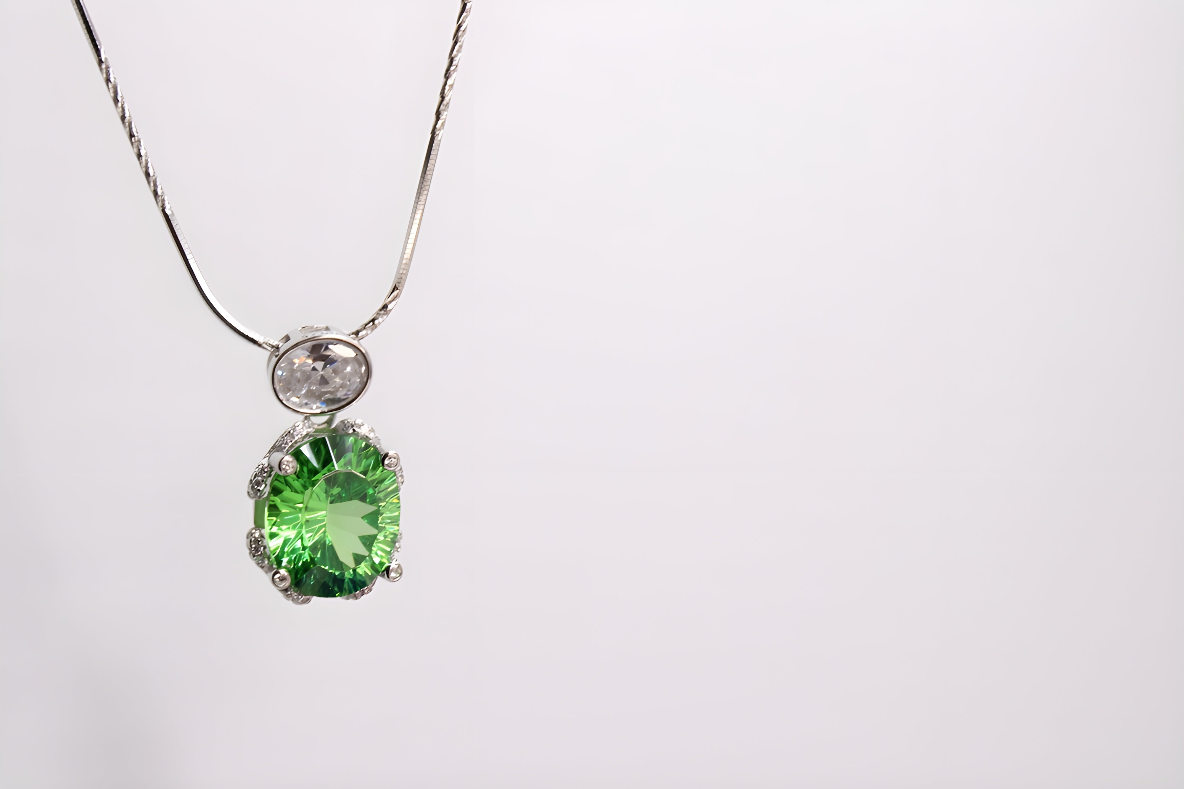 Aqua Verde Sterling Silver Pendant