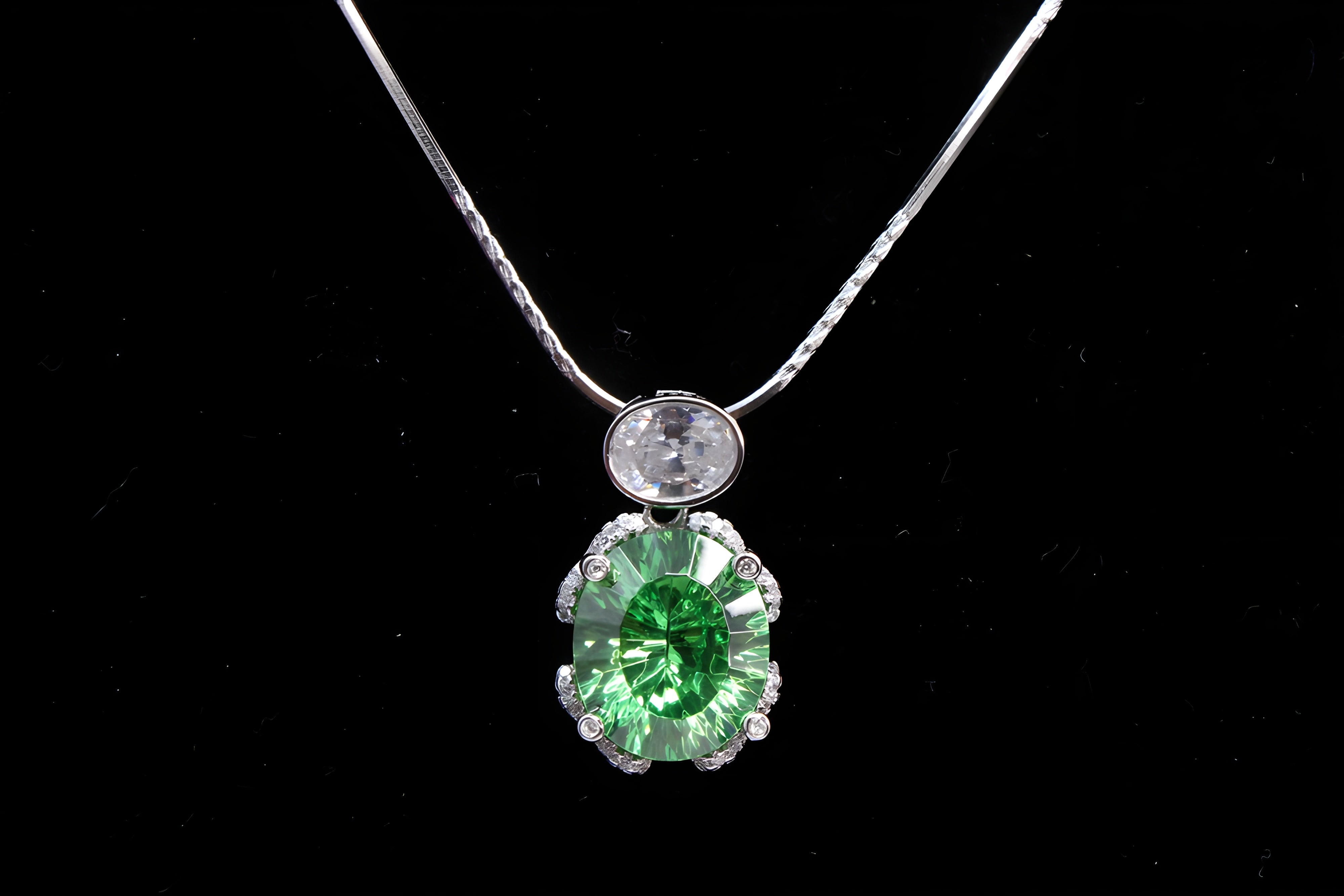 Aqua Verde Sterling Silver Pendant