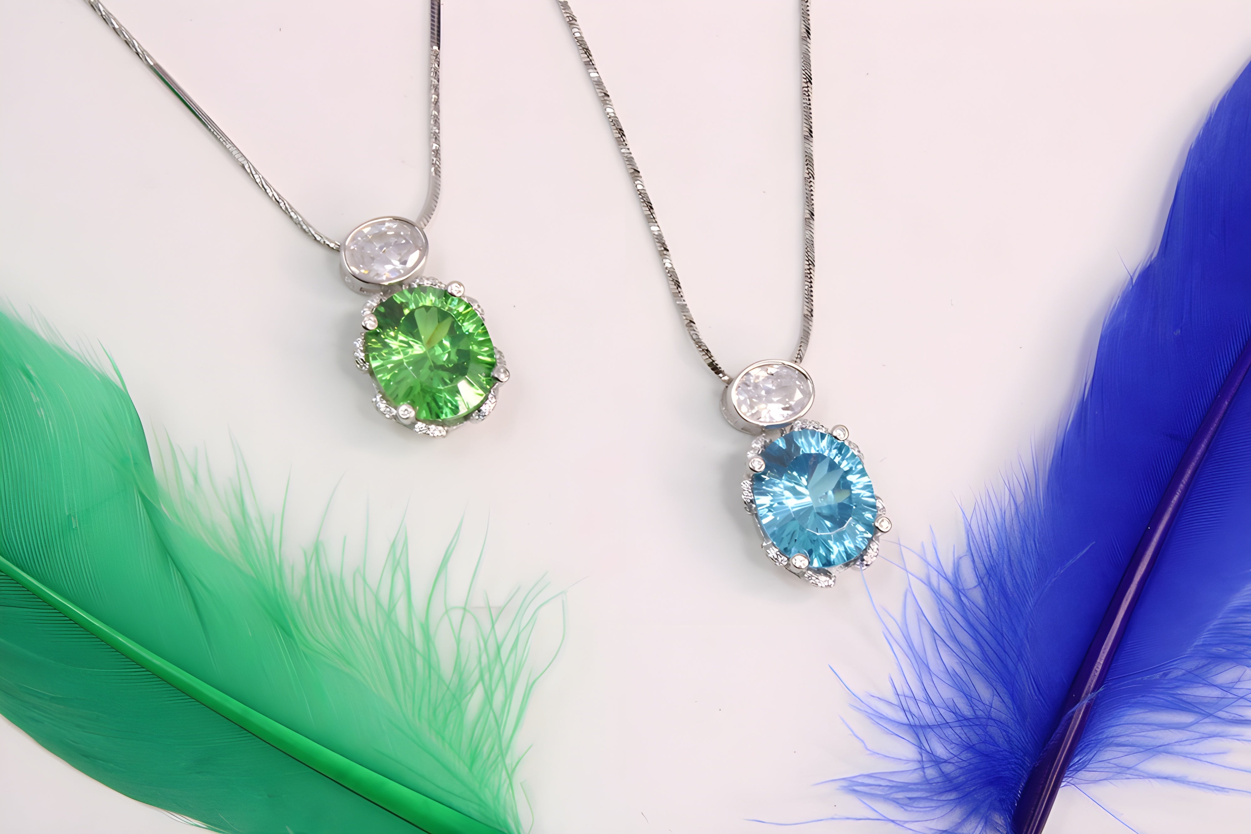 Aqua Verde Sterling Silver Pendant