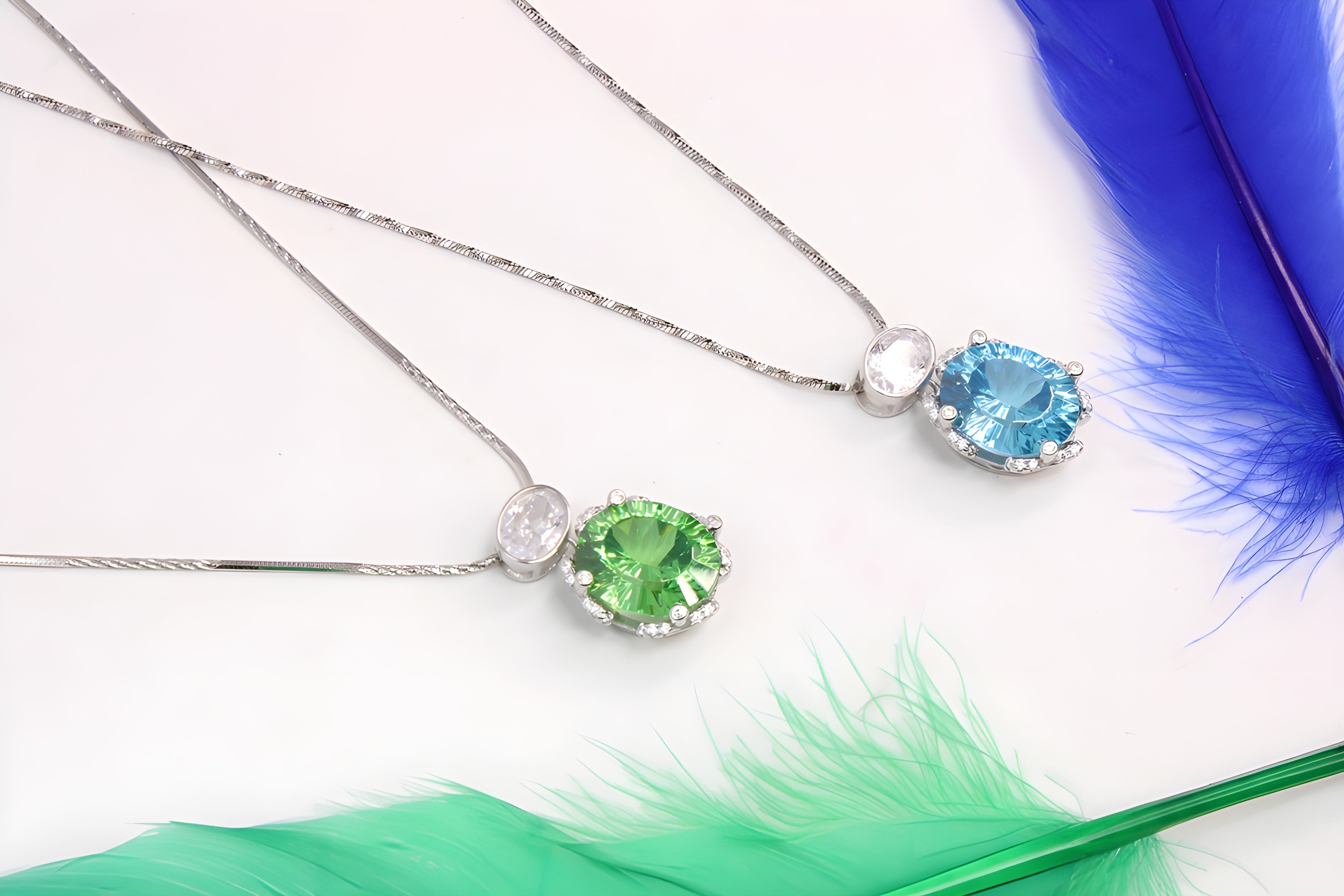 Aqua Verde Sterling Silver Pendant