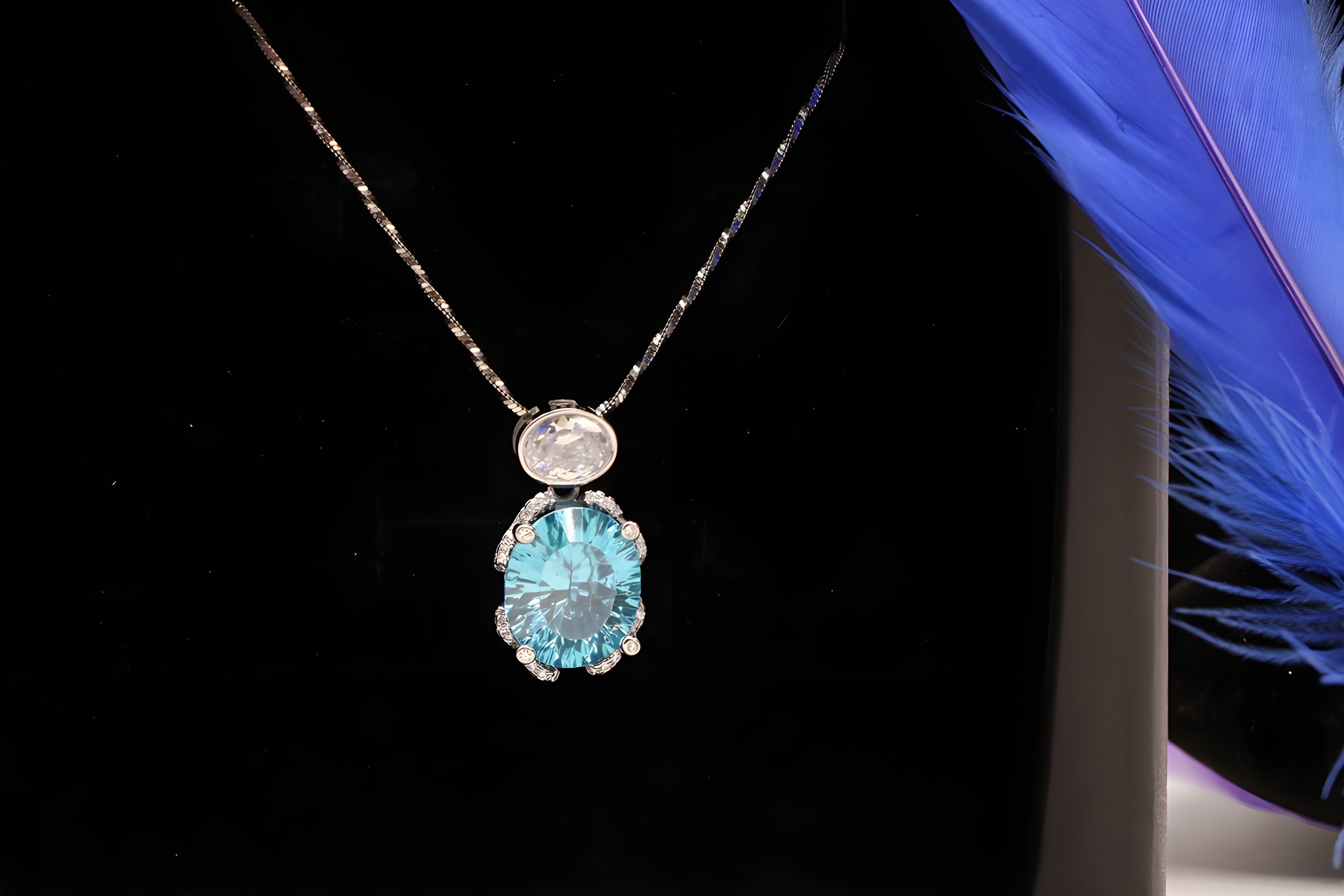 Aqua Verde Sterling Silver Pendant