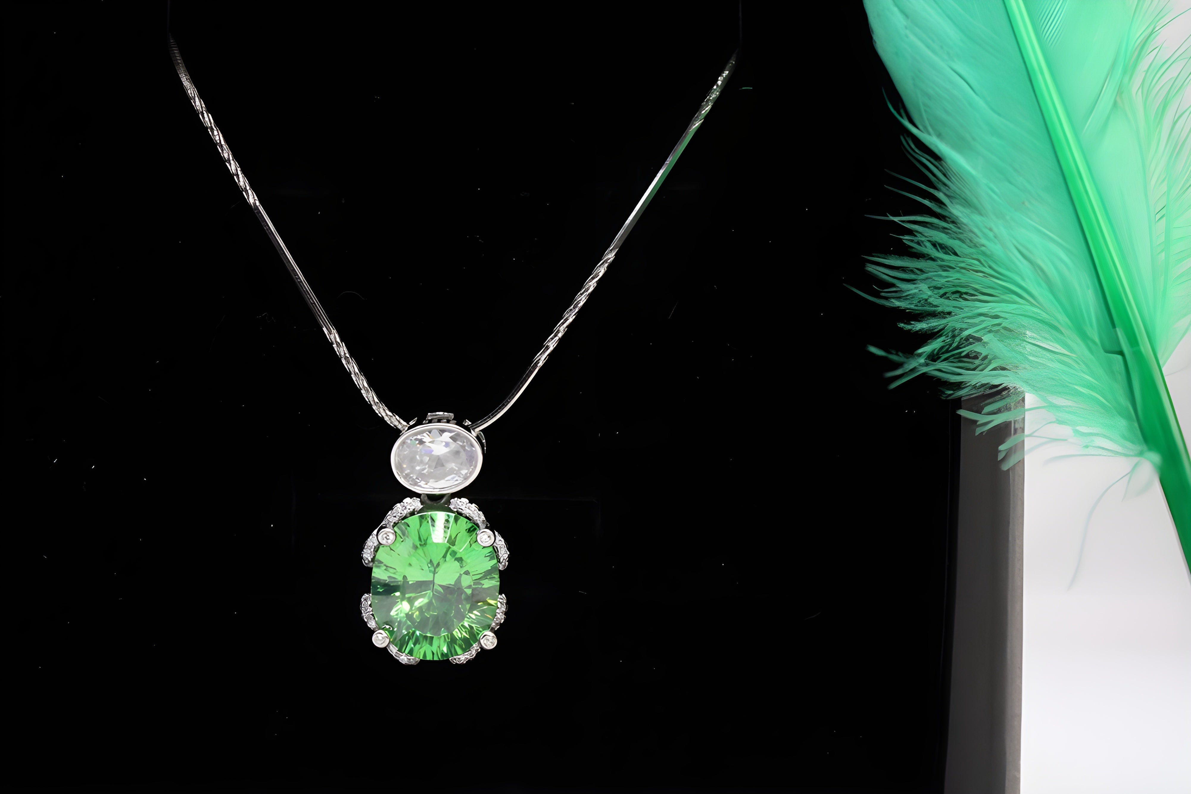 Aqua Verde Sterling Silver Pendant