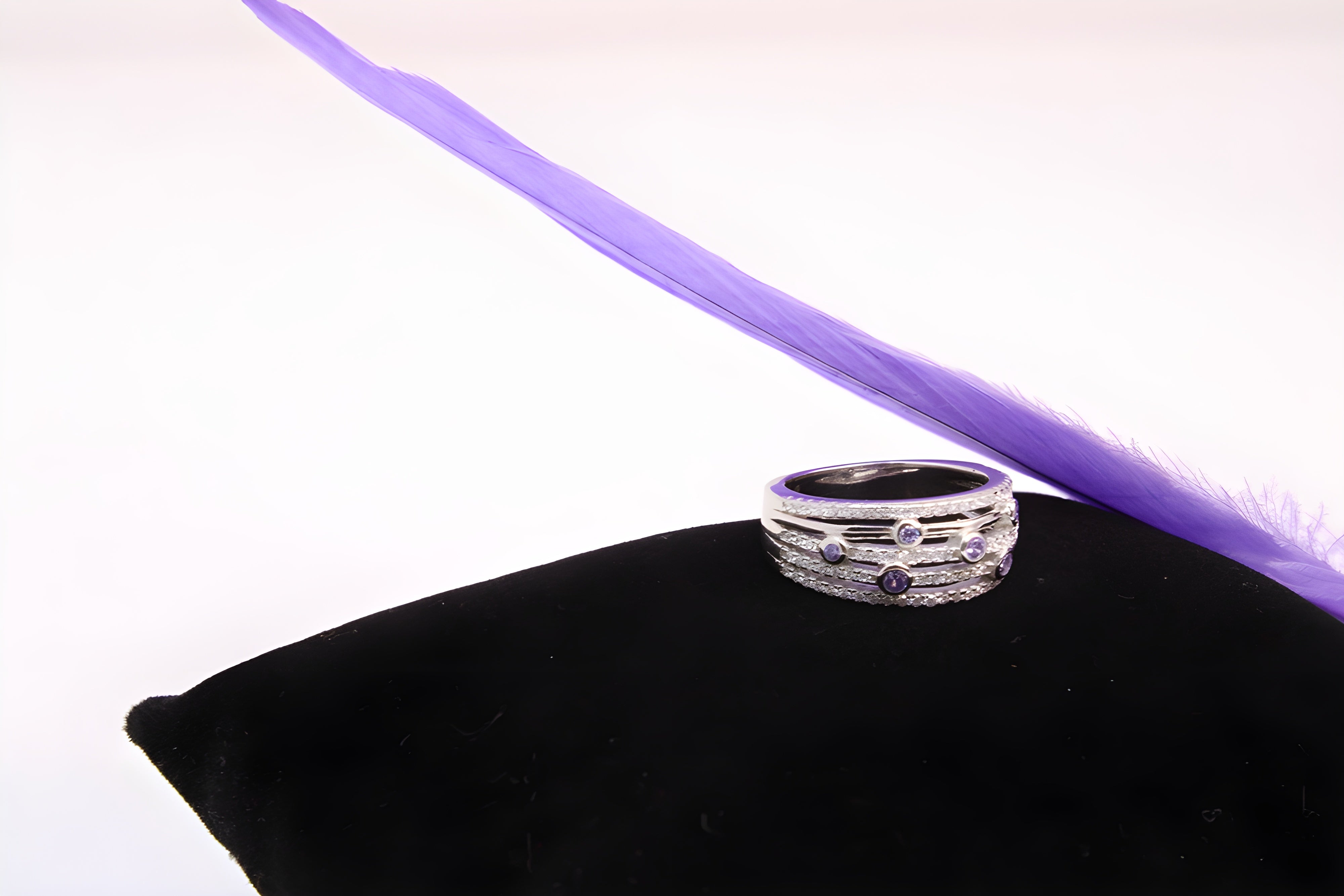 Twilight Sterling Silver VeeLux Premium Crystal Ring