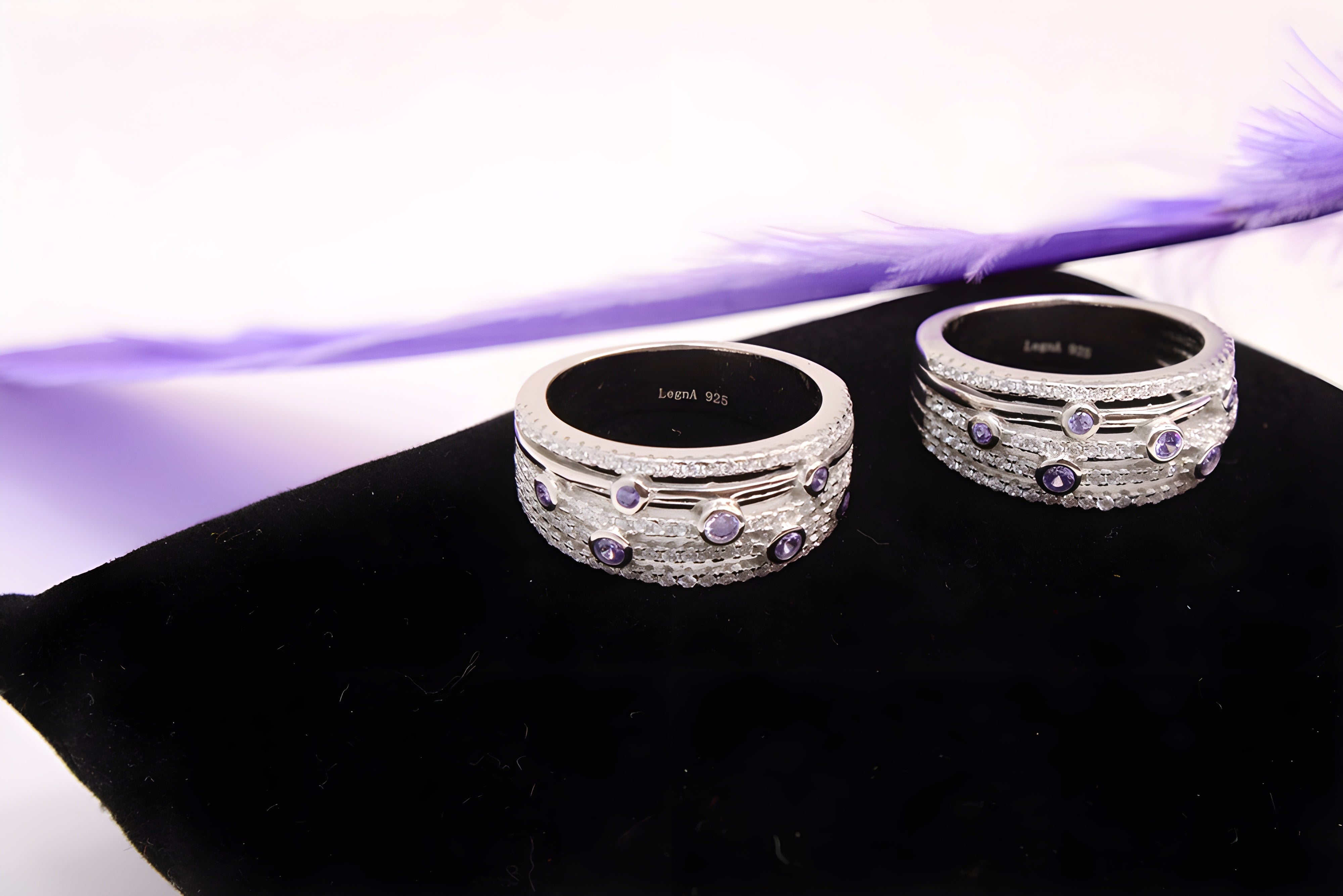 Twilight Sterling Silver VeeLux Premium Crystal Ring
