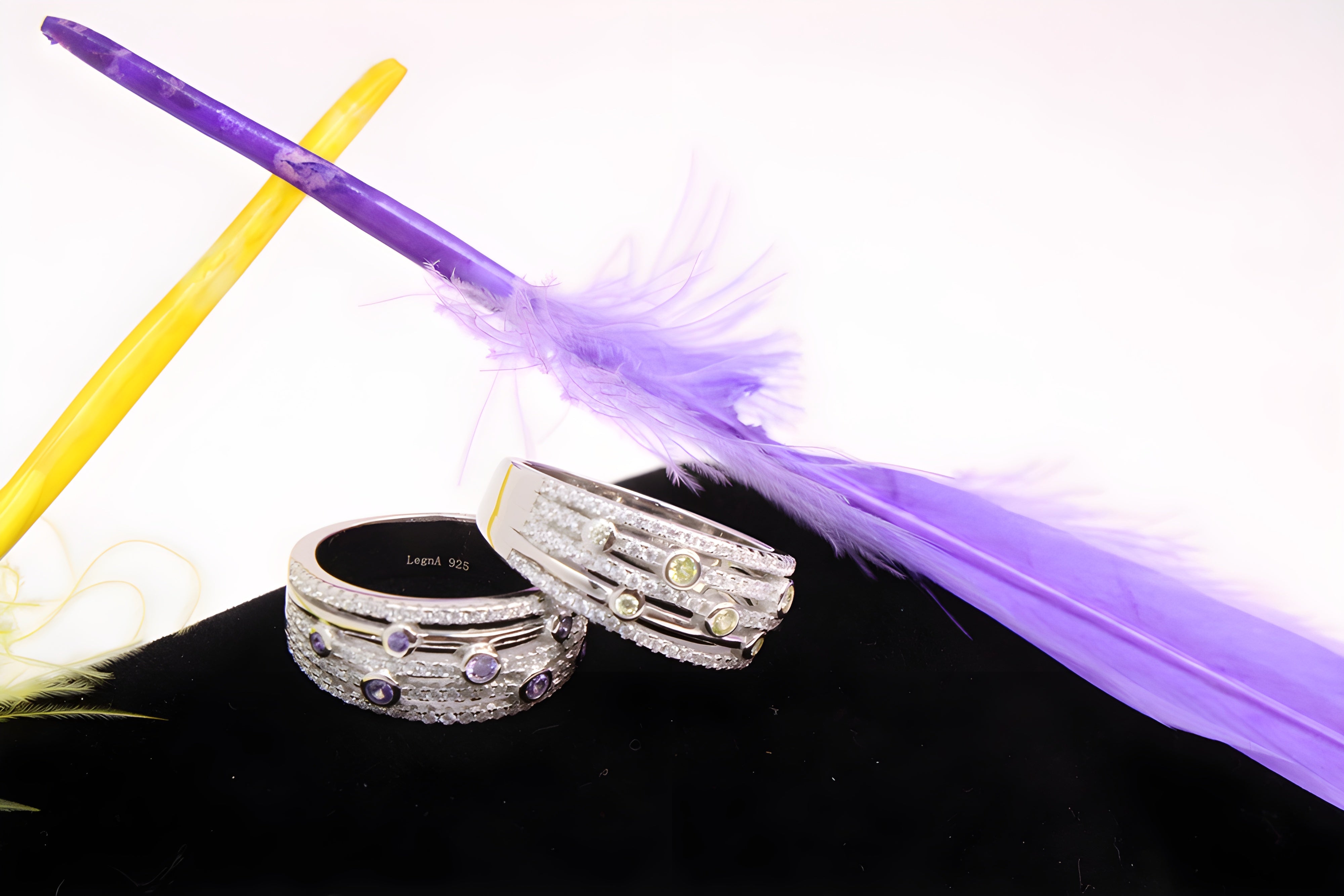 Twilight Sterling Silver VeeLux Premium Crystal Ring