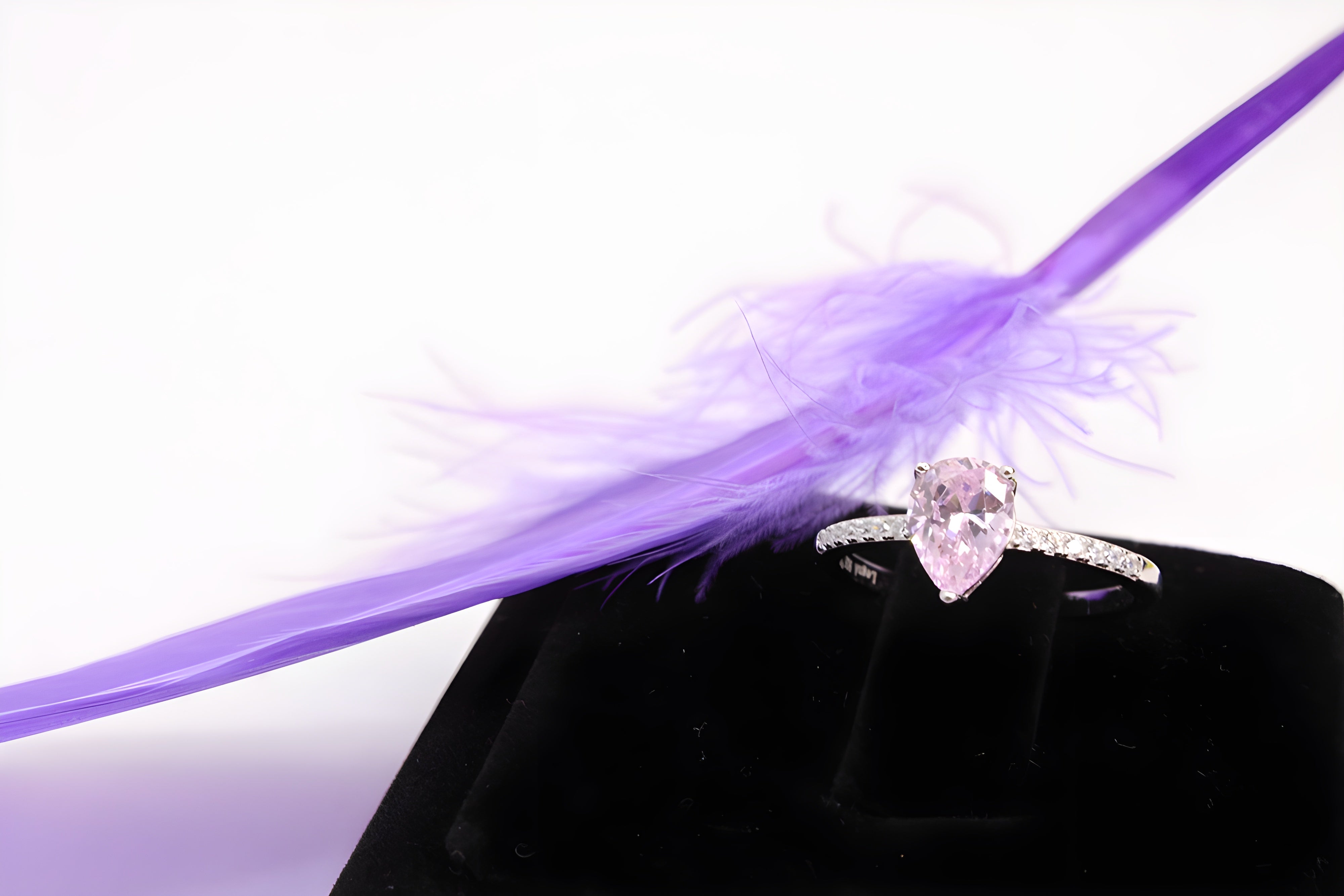 Sterling Silver VeeLux Premium Crystal Royal Drop Ring