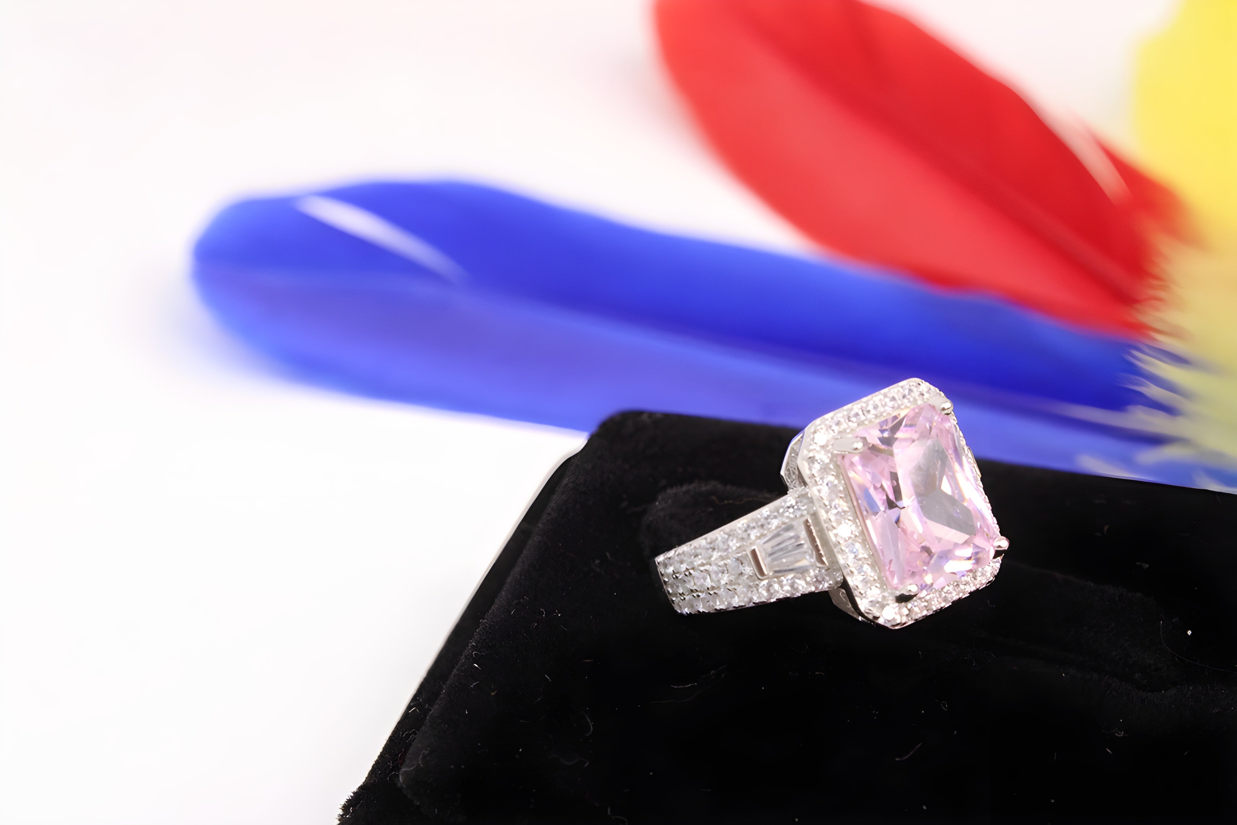 Sterling Silver VeeLux Premium Crystal Luminary Ring