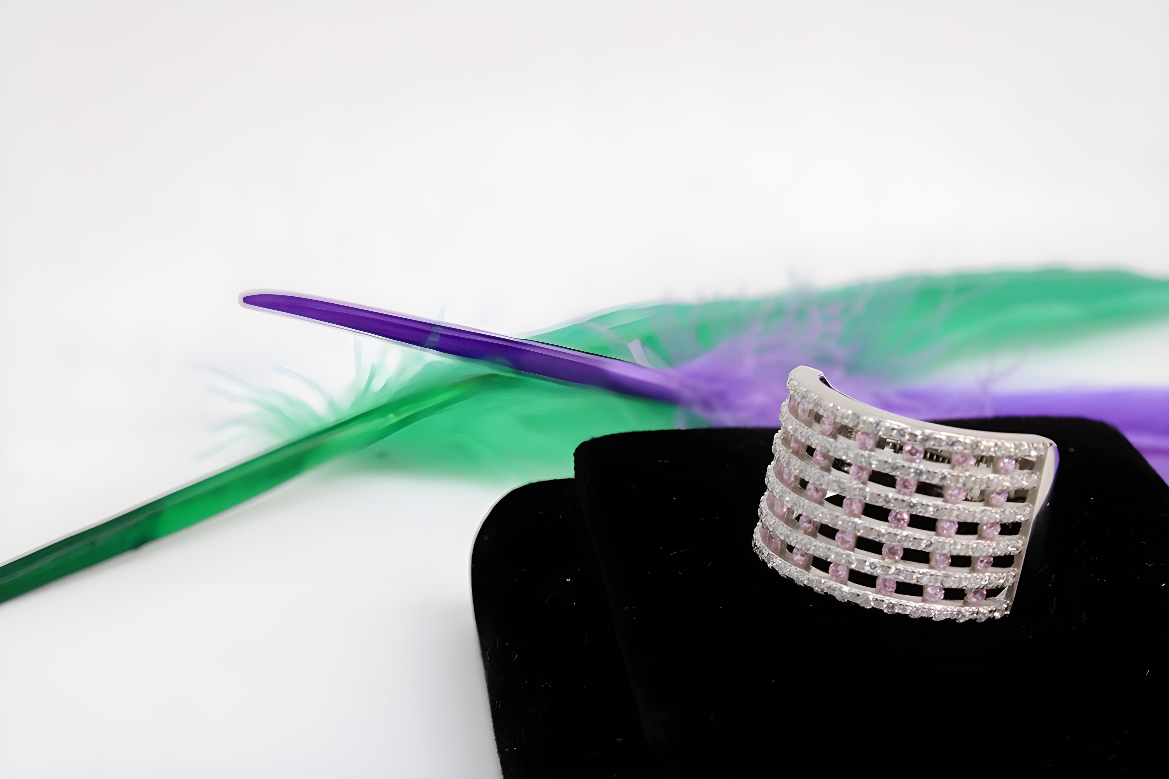 Sterling Silver VeeLux Premium Crystal Harmony Ring