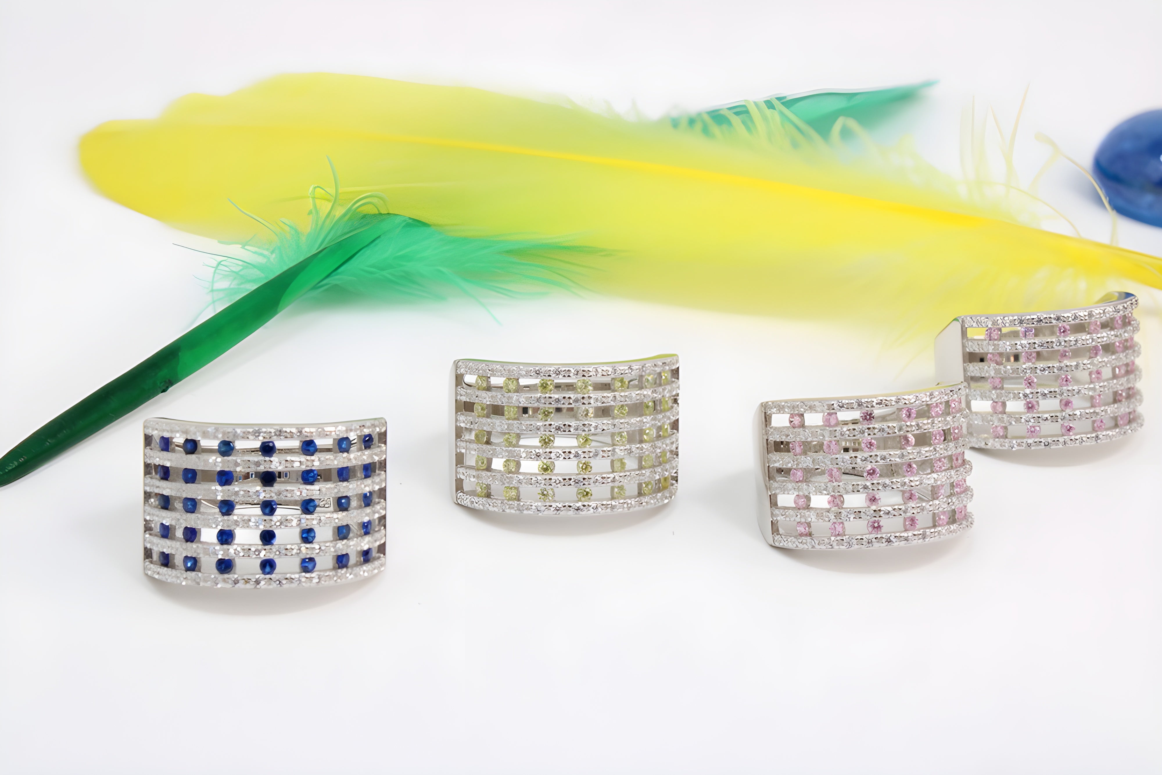 Sterling Silver VeeLux Premium Crystal Harmony Ring
