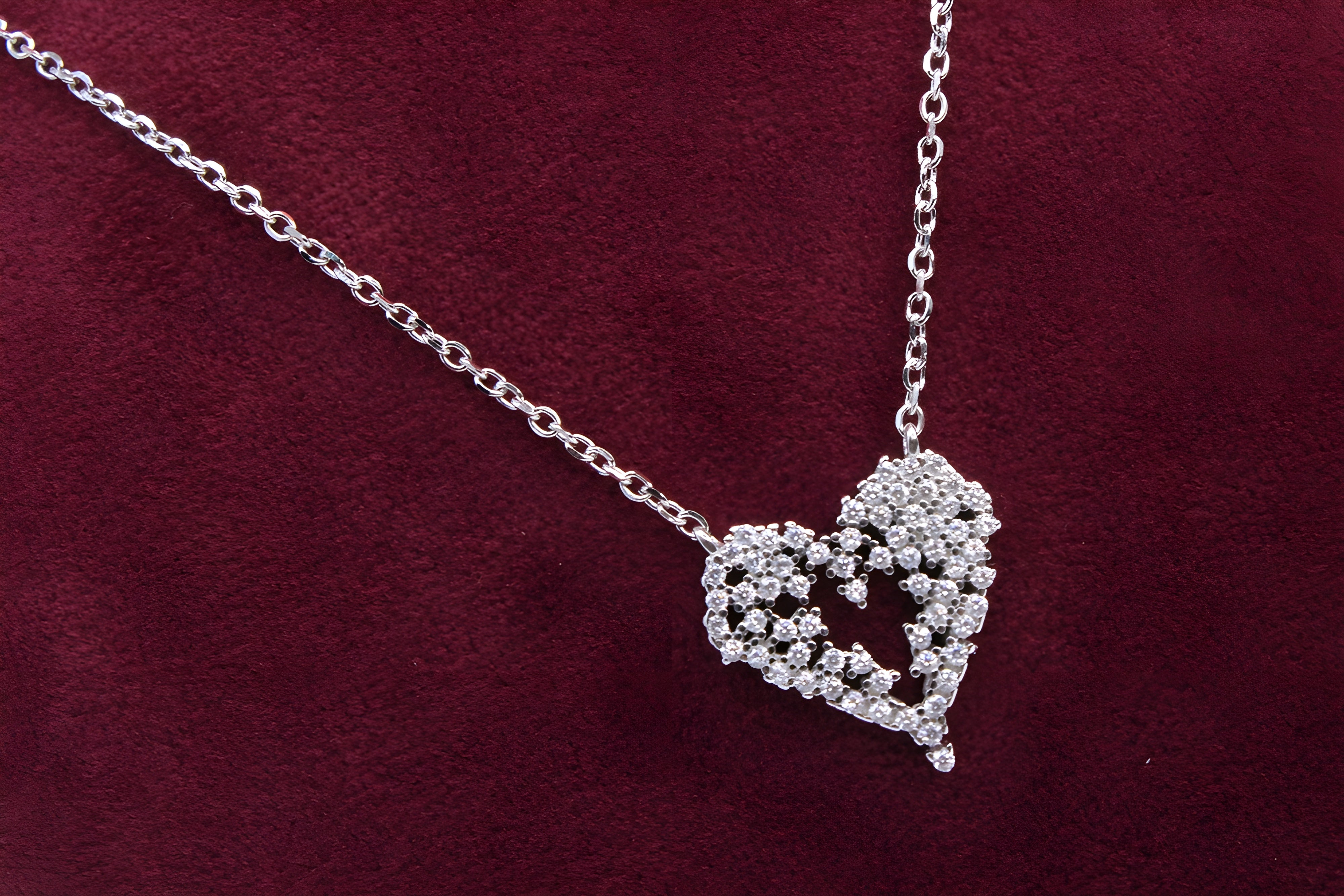 Heartfelt Elegance 92.5 Sterling Silver VeeLux Premium Pendant