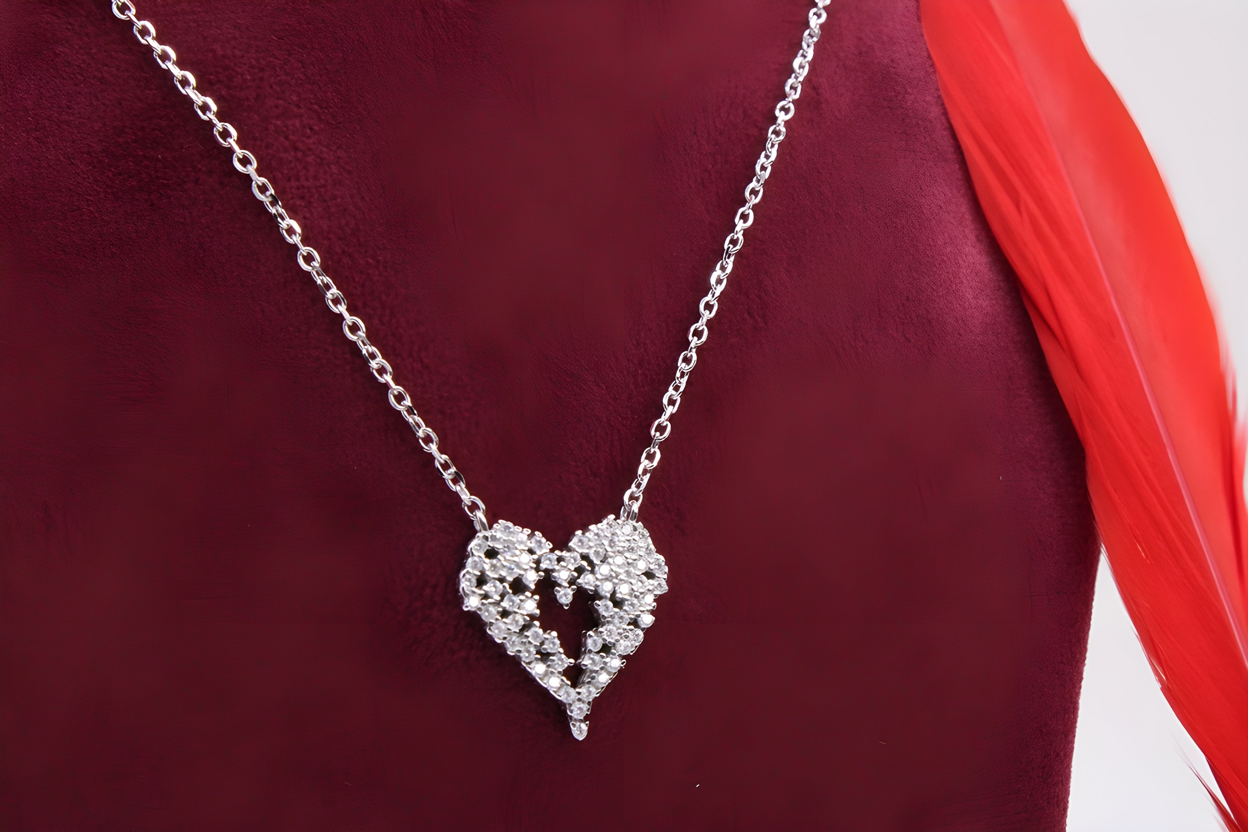 Heartfelt Elegance 92.5 Sterling Silver VeeLux Premium Pendant