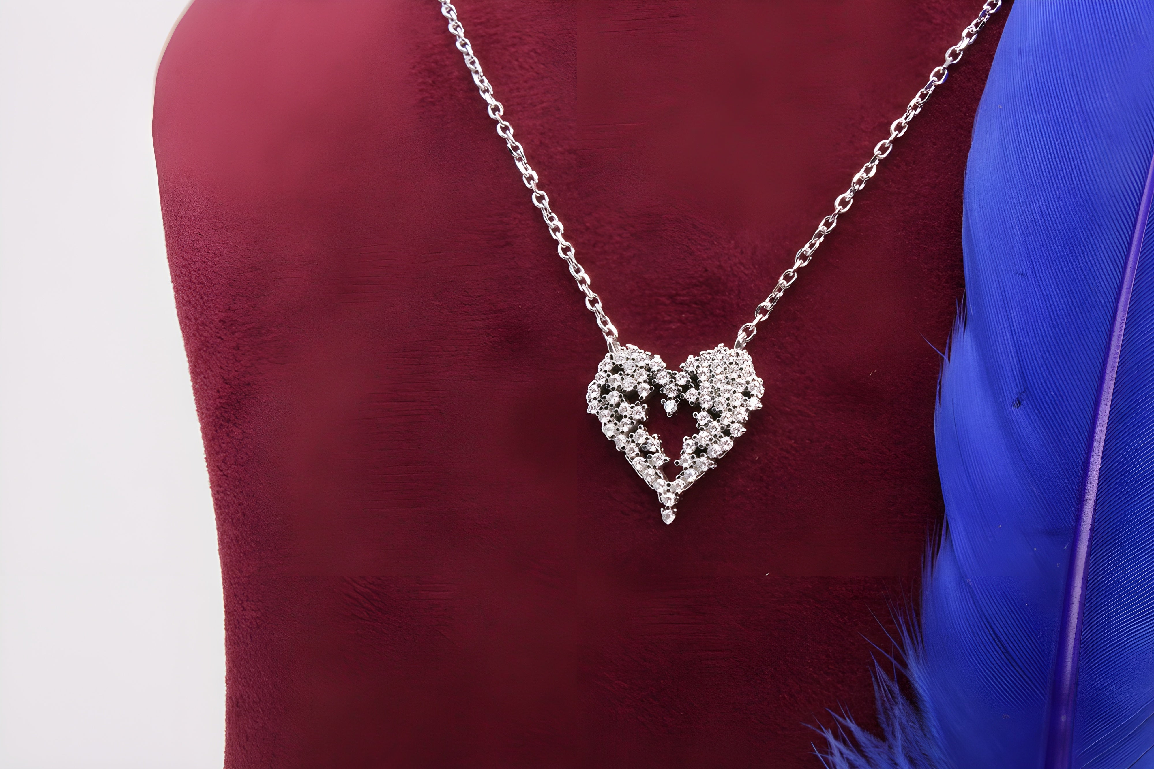 Heartfelt Elegance 92.5 Sterling Silver VeeLux Premium Pendant