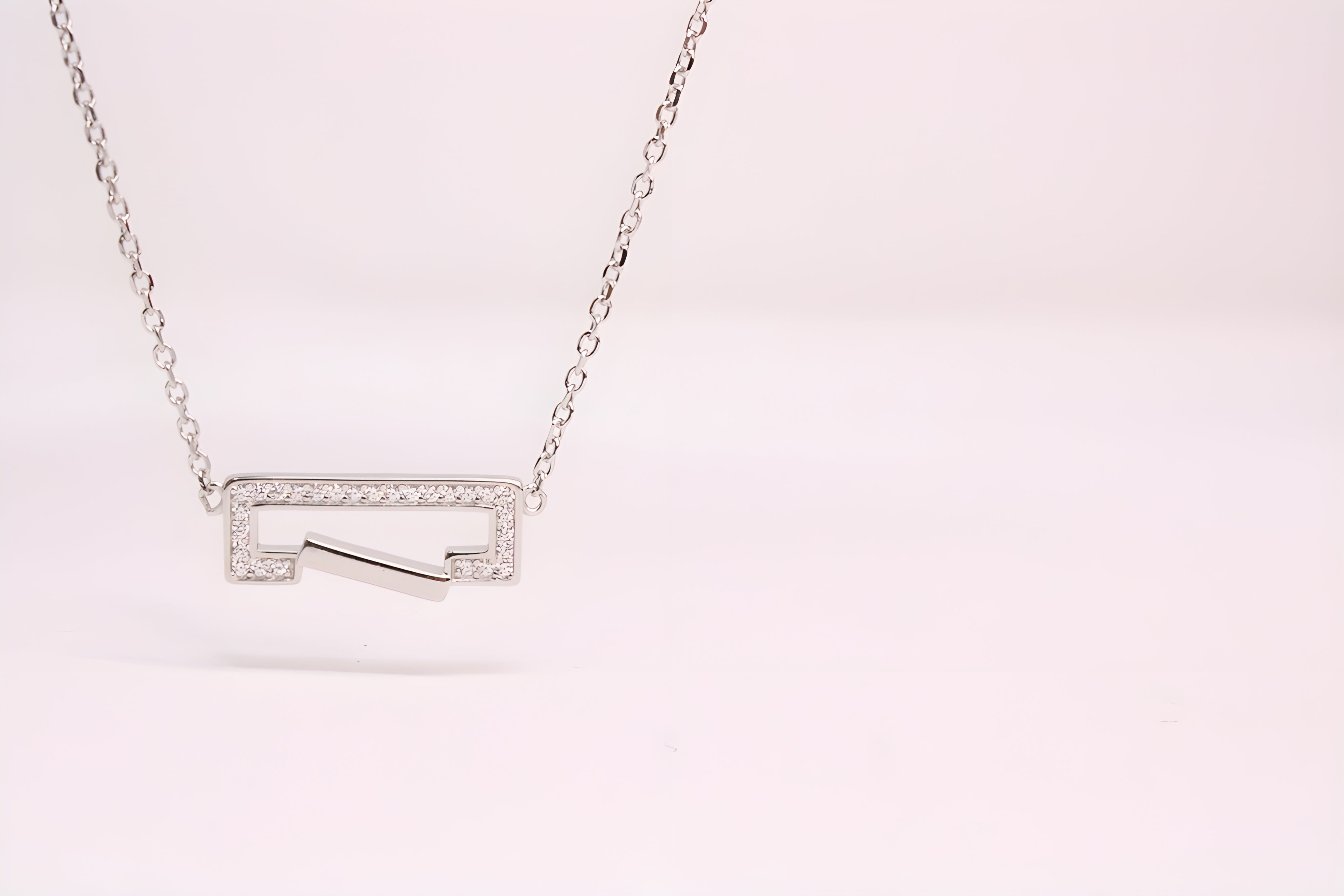 Radiant Rectangle 92.5 Sterling Silver VeeLux Premium Pendant