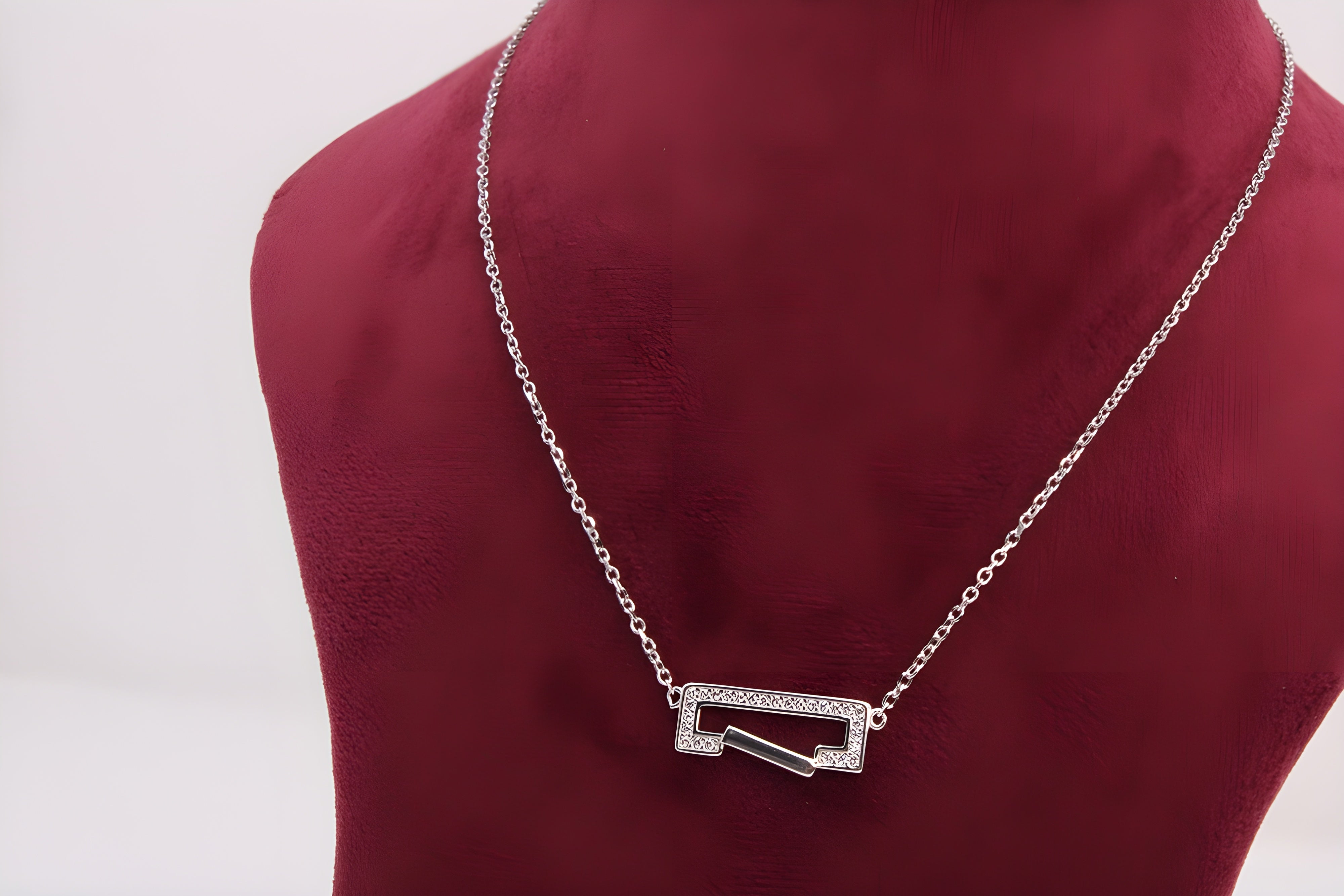 Radiant Rectangle 92.5 Sterling Silver VeeLux Premium Pendant