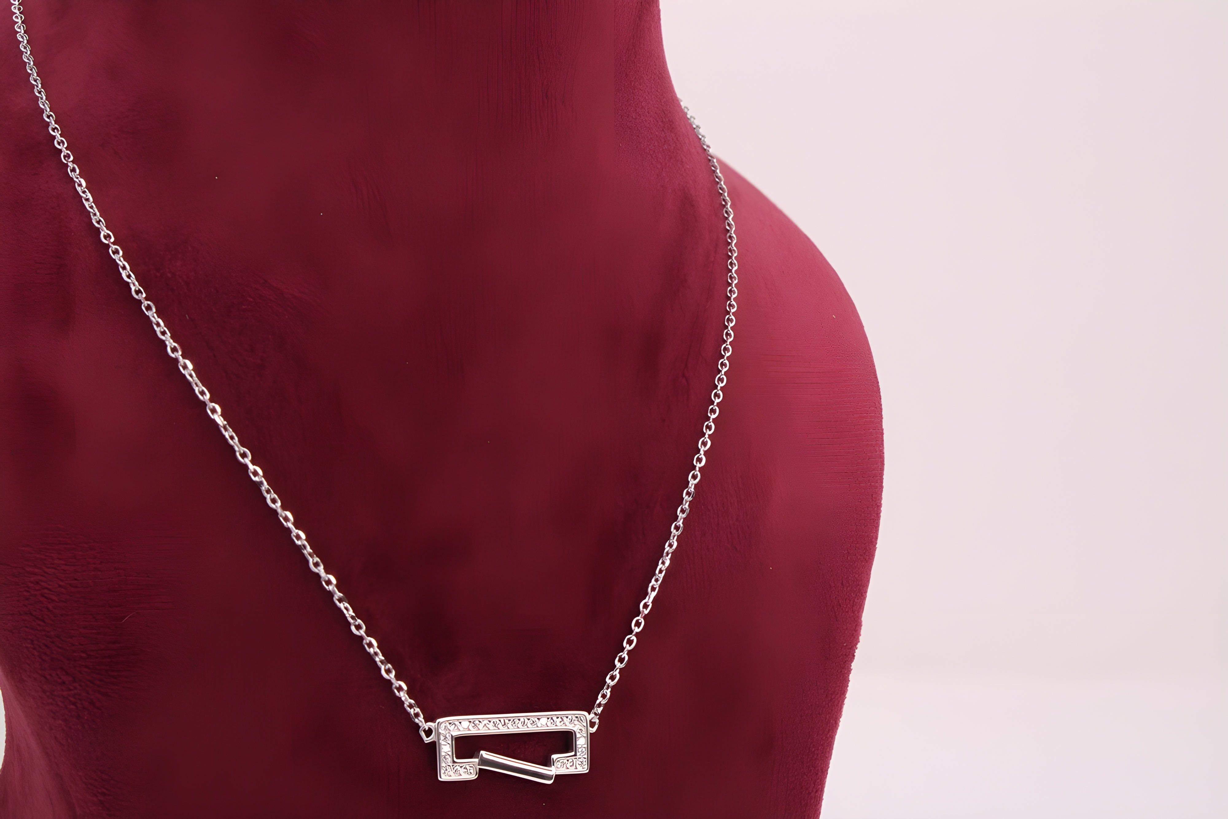 Radiant Rectangle 92.5 Sterling Silver VeeLux Premium Pendant