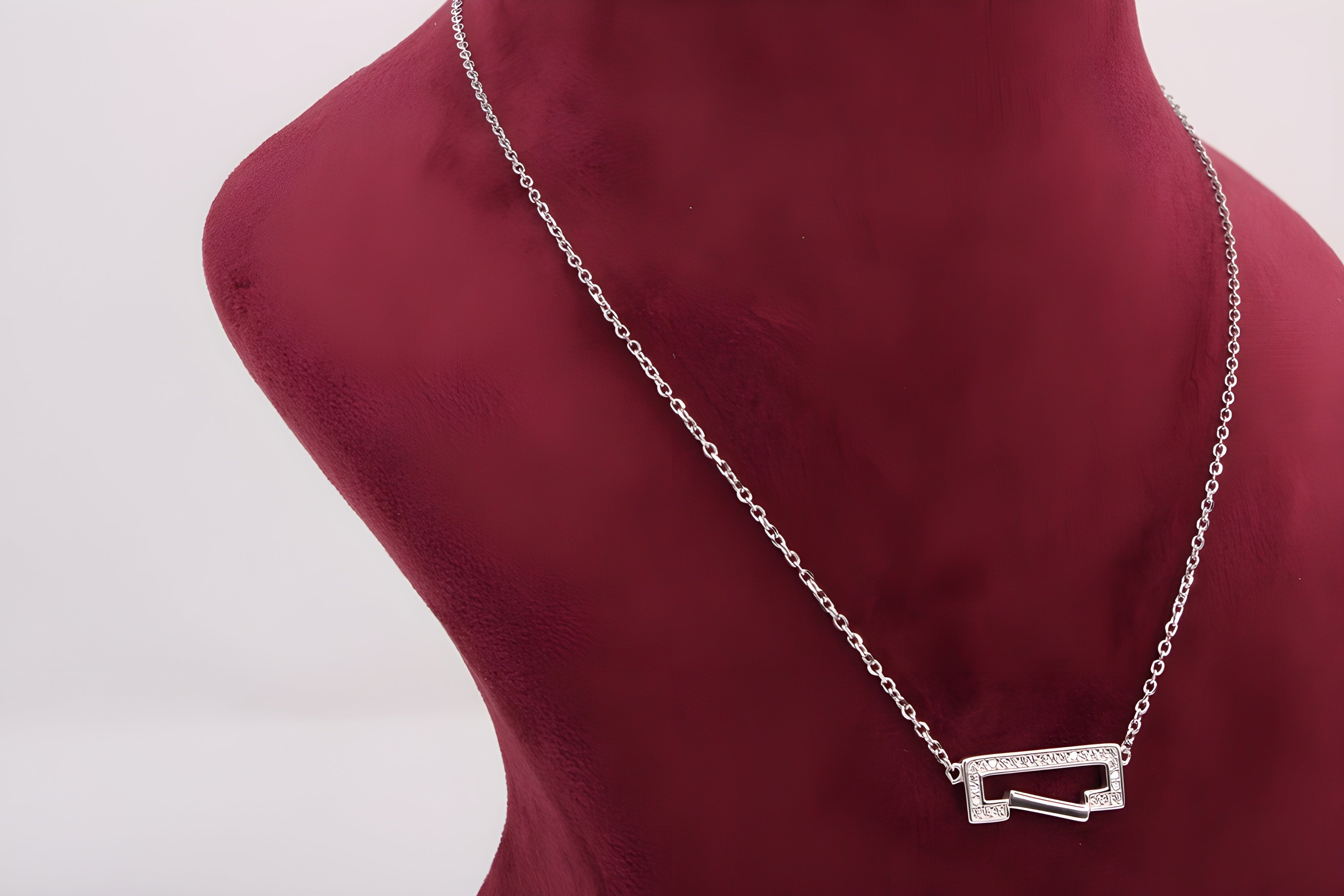 Radiant Rectangle 92.5 Sterling Silver VeeLux Premium Pendant