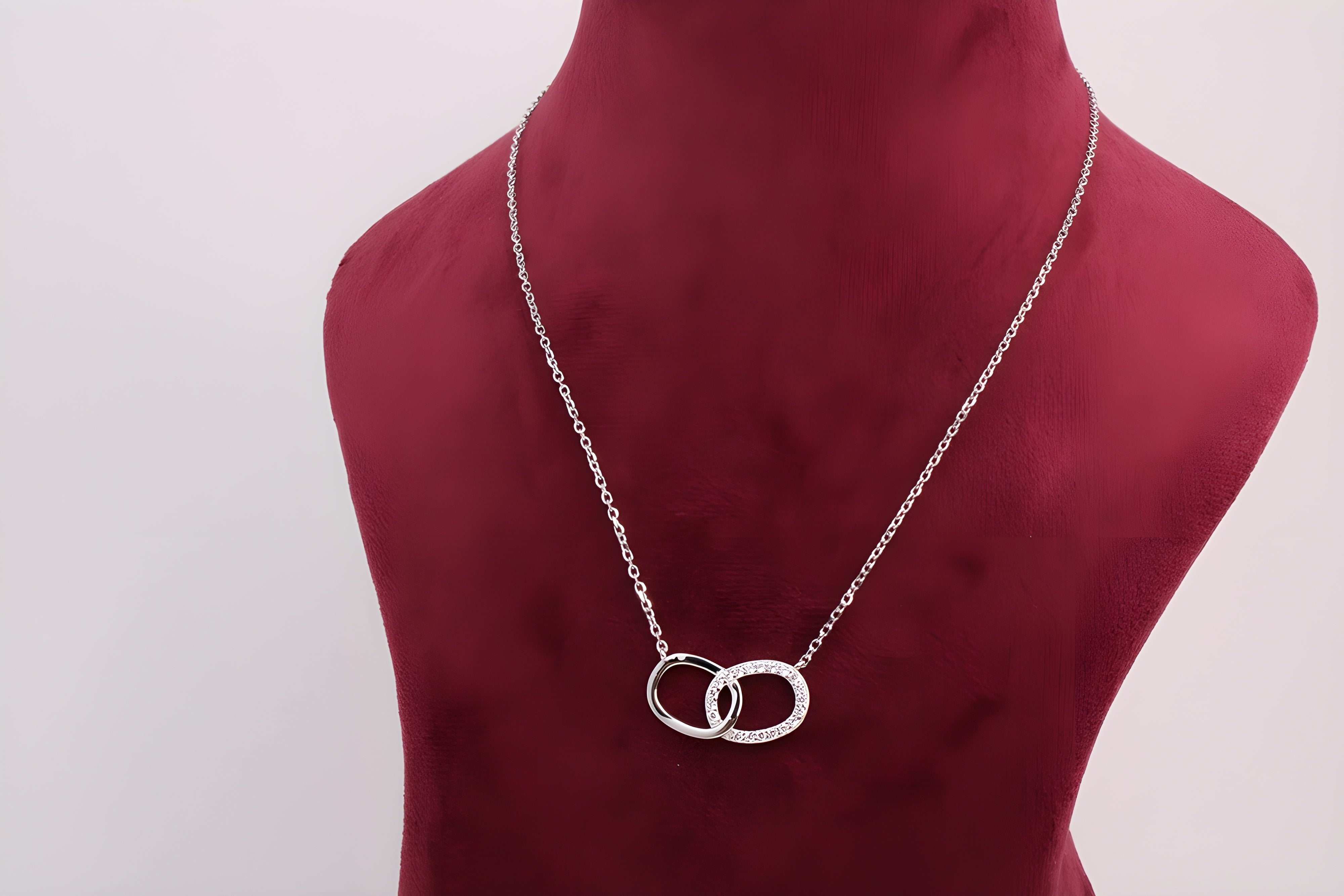 Dual Circlet 92.5 Sterling Silver VeeLux Premium Pendant