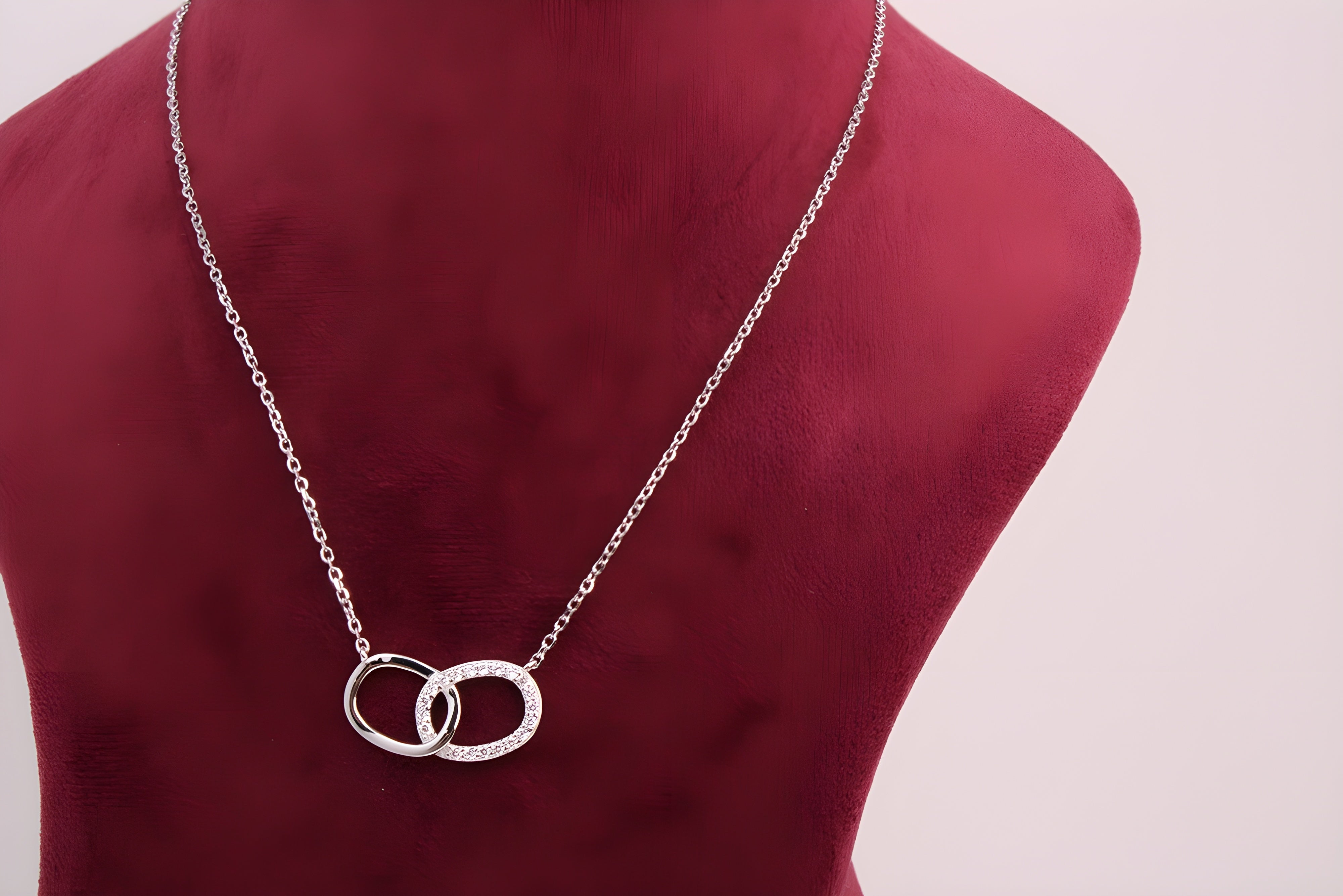 Dual Circlet 92.5 Sterling Silver VeeLux Premium Pendant