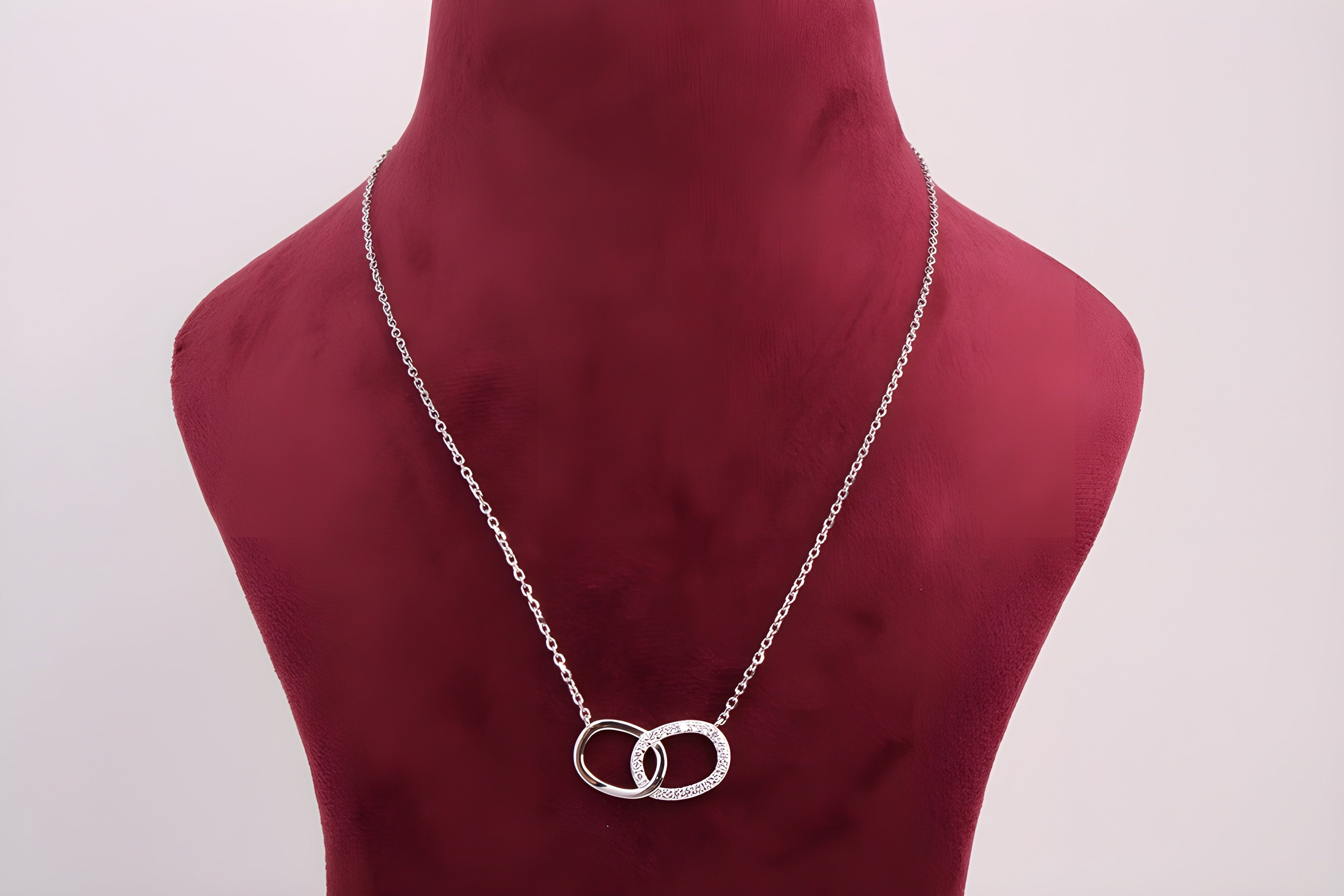 Dual Circlet 92.5 Sterling Silver VeeLux Premium Pendant