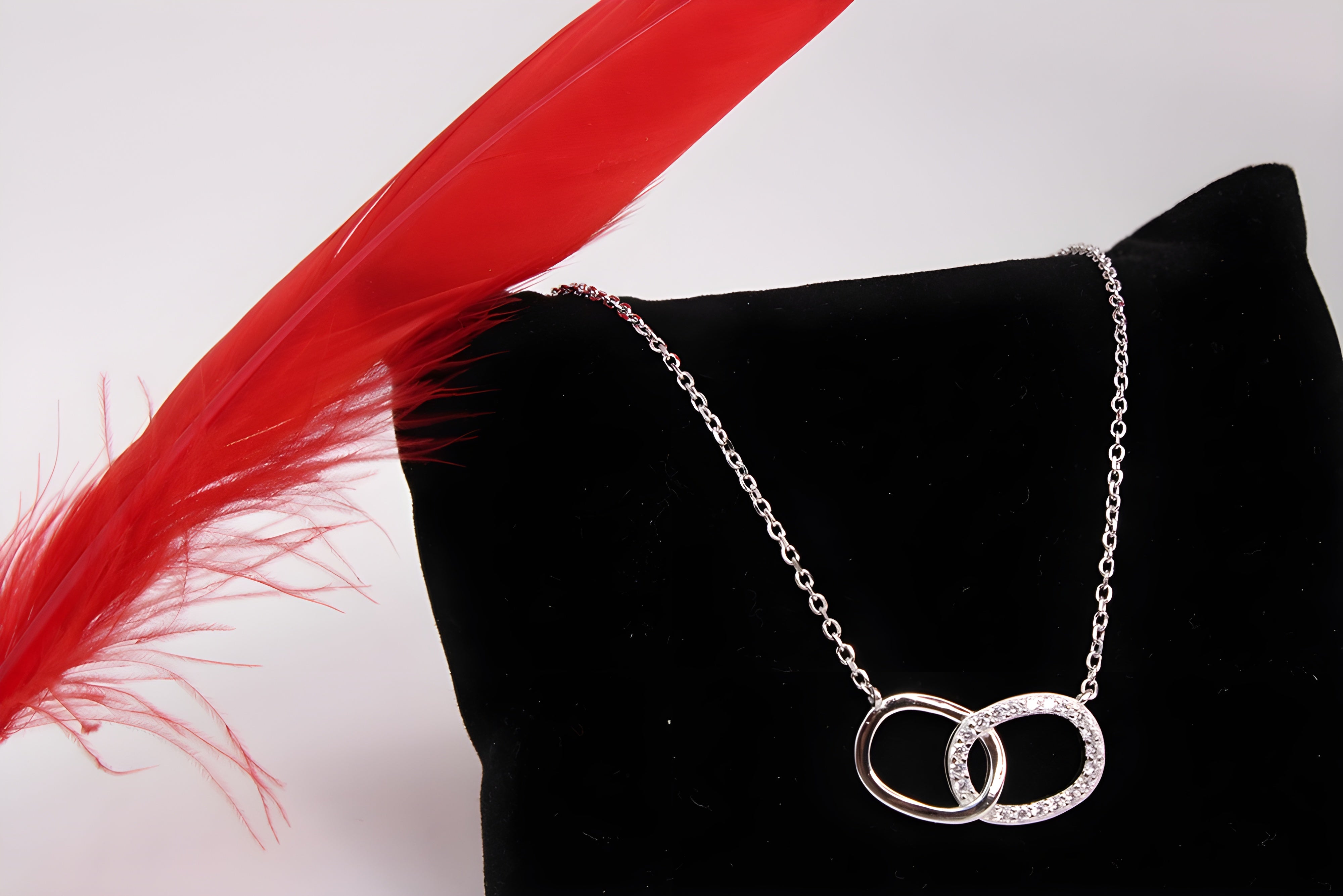 Dual Circlet 92.5 Sterling Silver VeeLux Premium Pendant