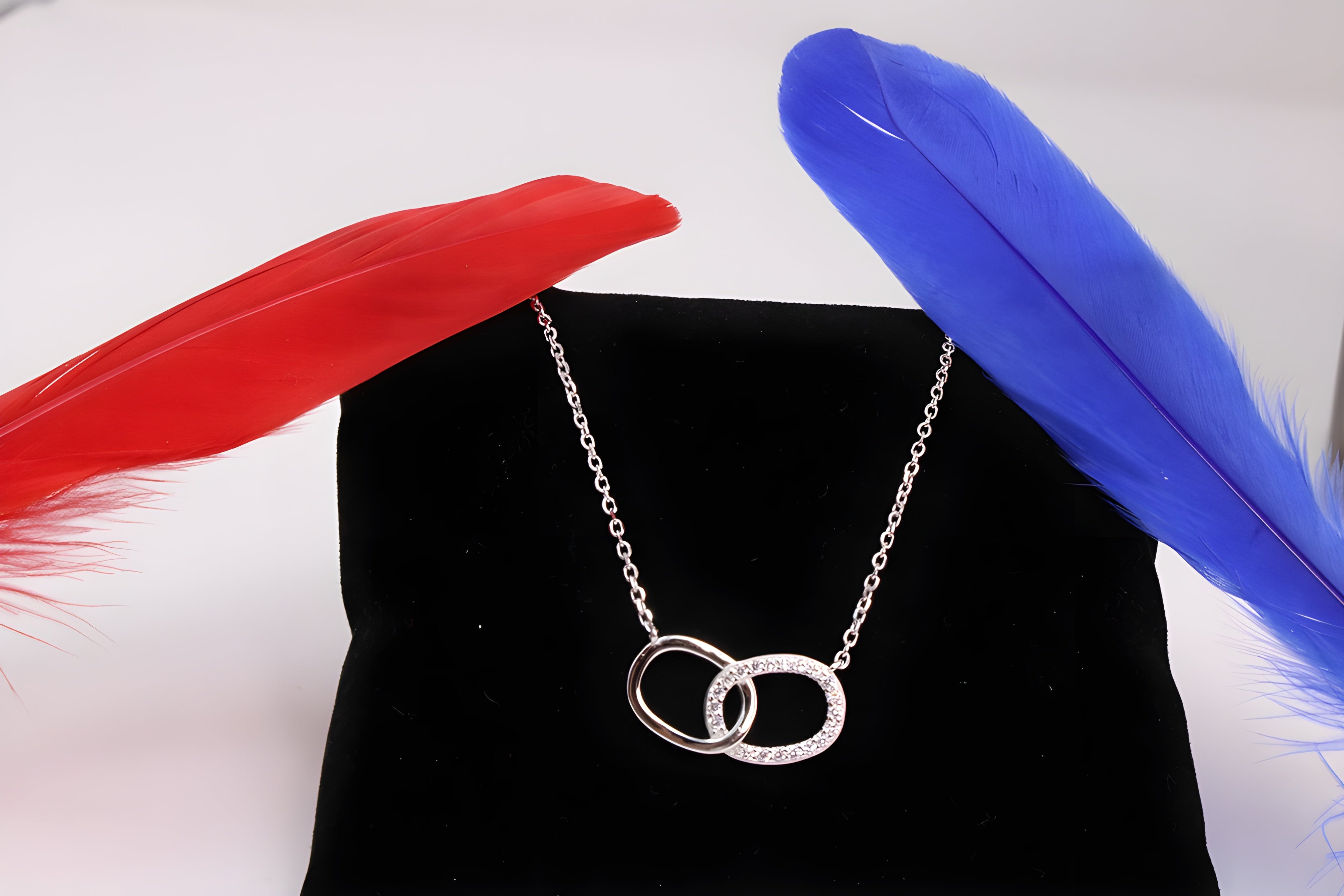 Dual Circlet 92.5 Sterling Silver VeeLux Premium Pendant