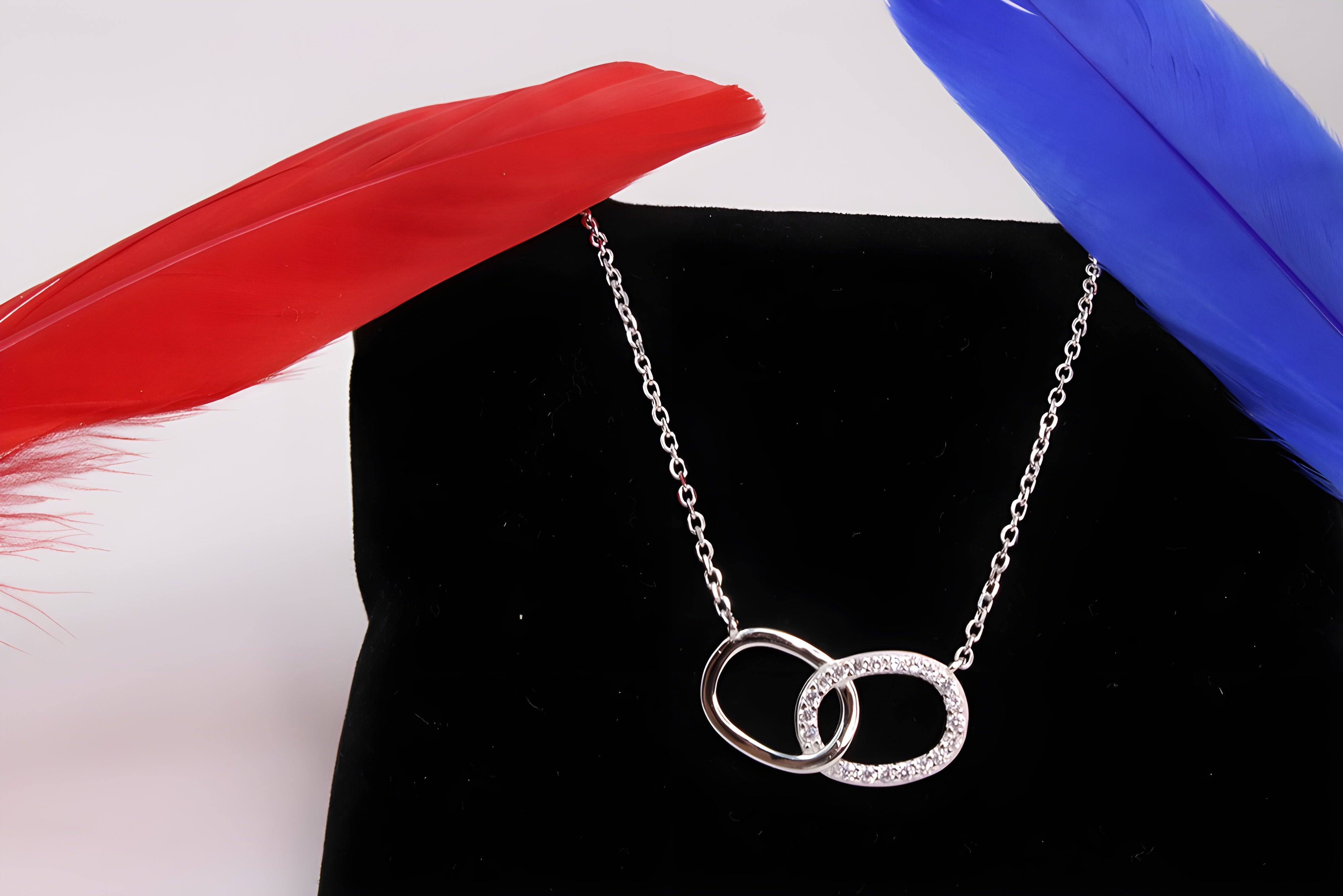 Dual Circlet 92.5 Sterling Silver VeeLux Premium Pendant