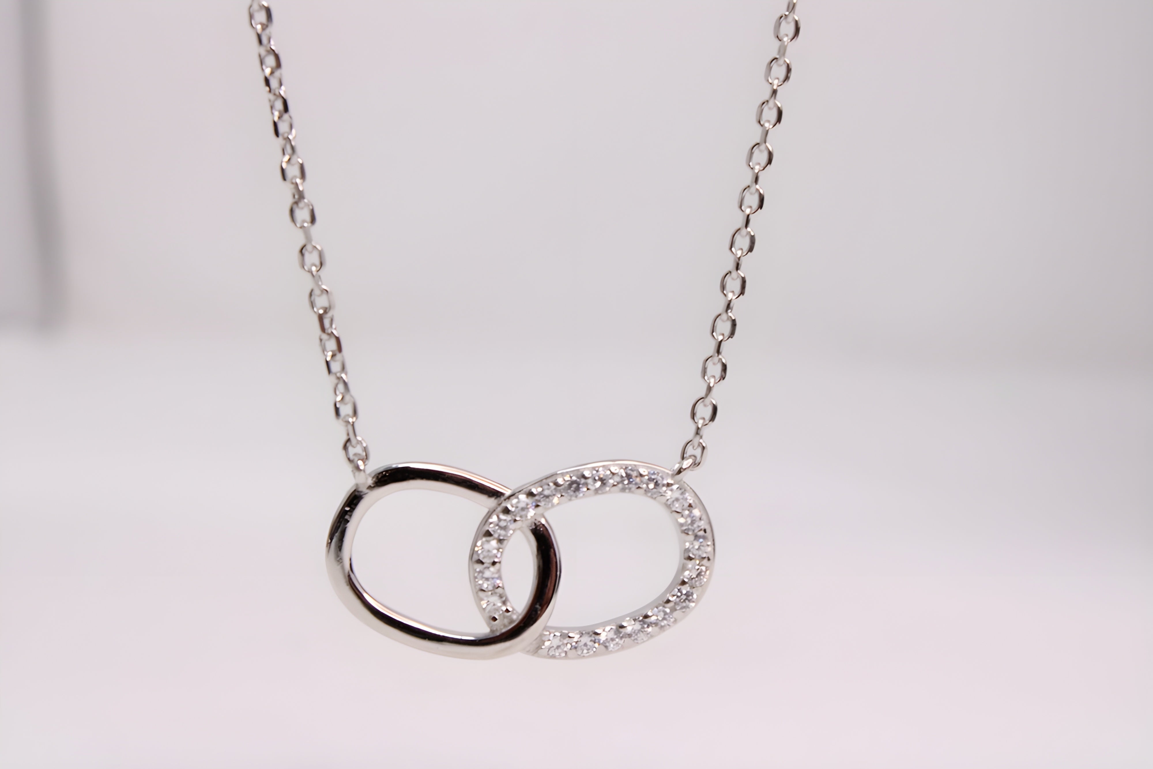 Dual Circlet 92.5 Sterling Silver VeeLux Premium Pendant