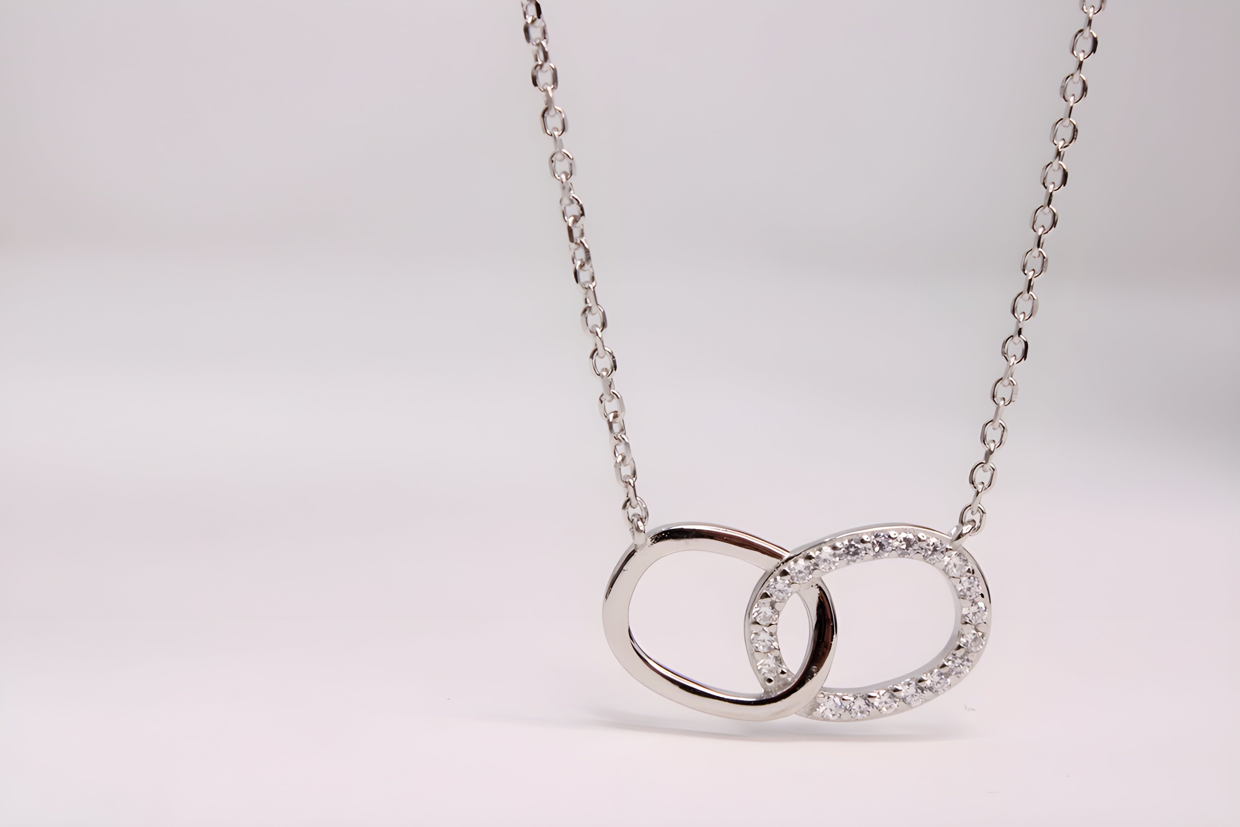 Dual Circlet 92.5 Sterling Silver VeeLux Premium Pendant