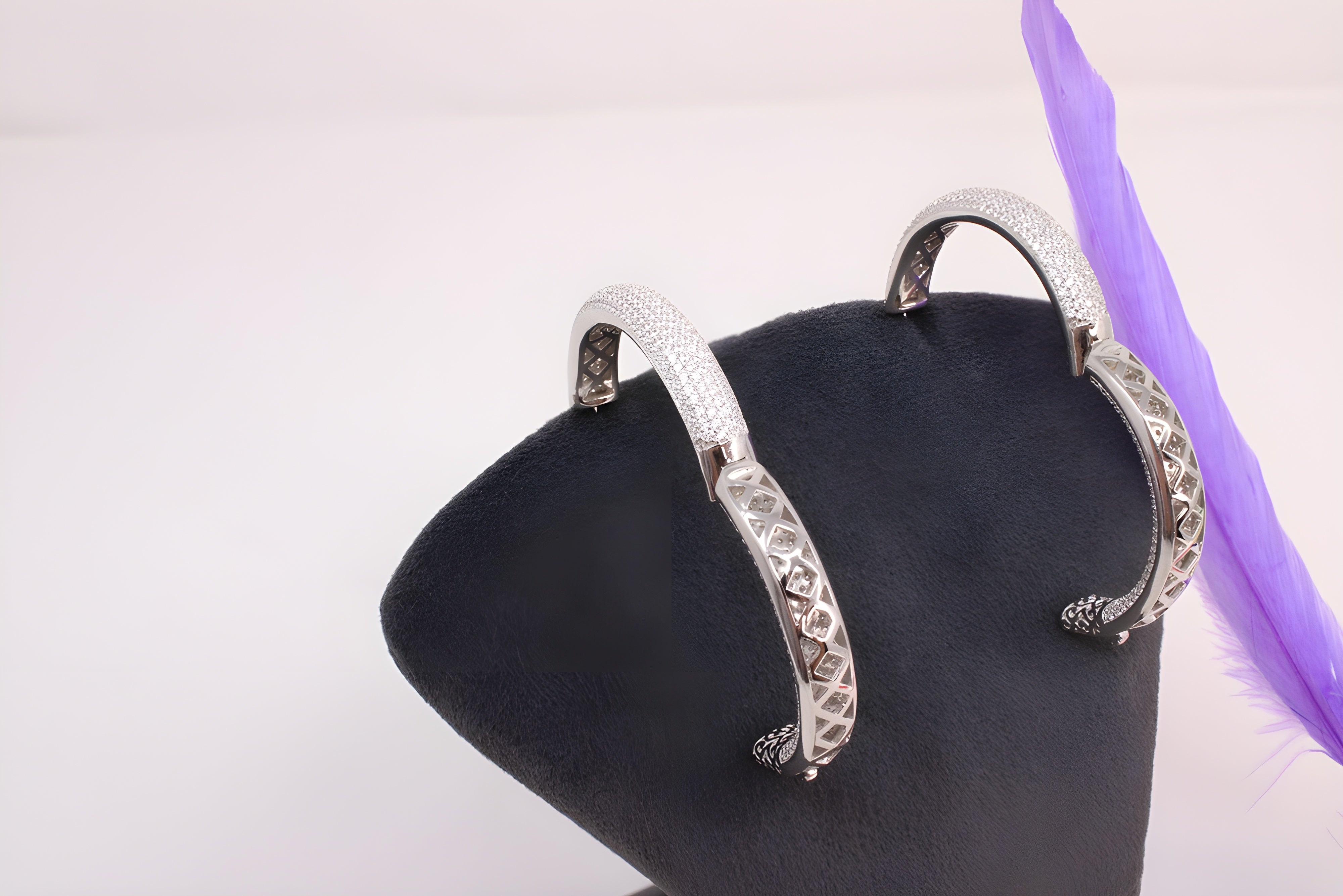 Sterling Silver Sparkle VeeLux Premium Crystal Hoop Earrings