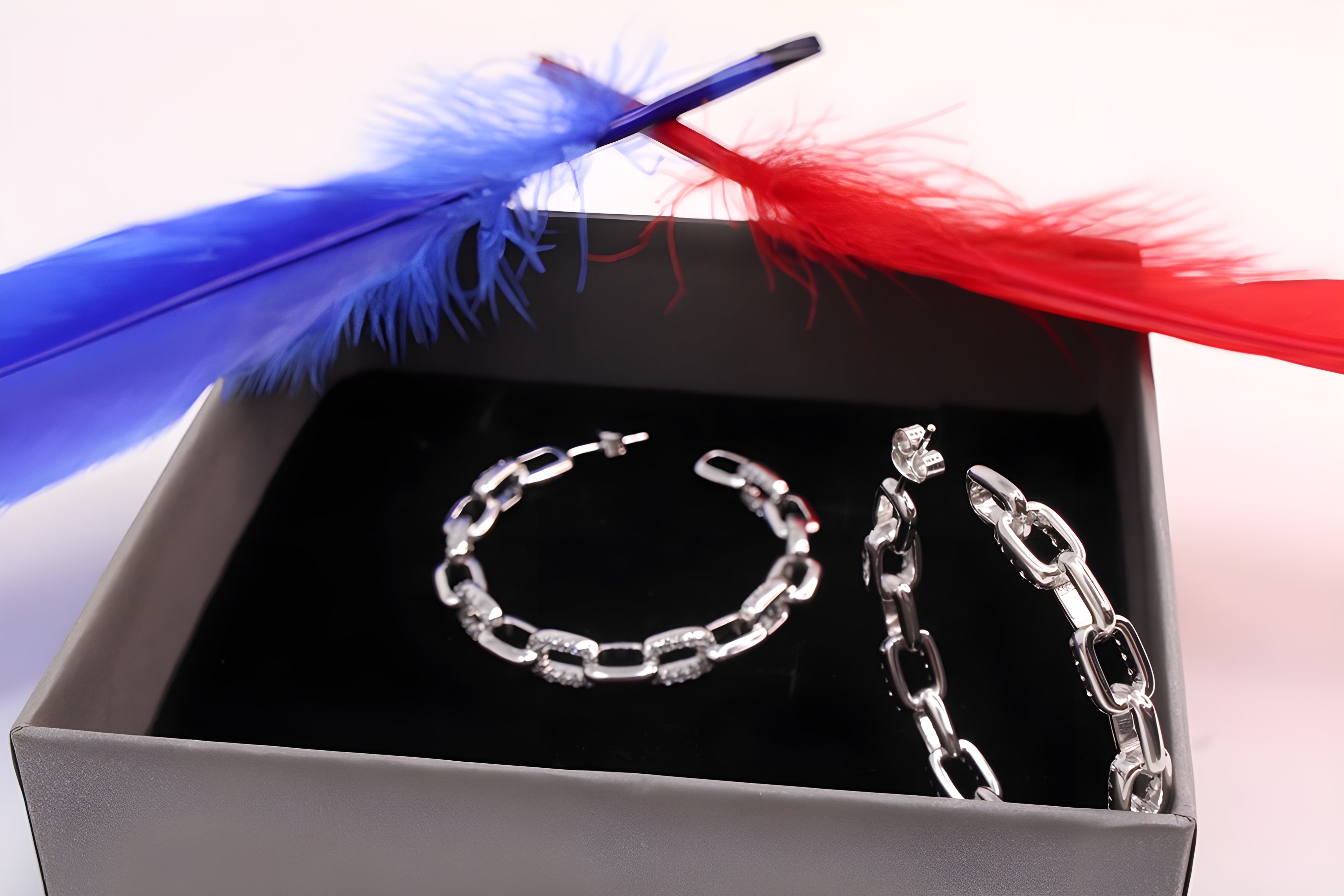 Sterling Silver Splendor VeeLux Premium Crystal Hoop Earrings